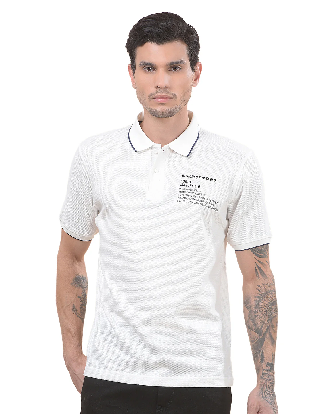 T-Shirt for Men | Breathable & Soft with Color Fastness Regular Fit Polo Neck Poly Cotton Fabric Solid Pattern - Image 9