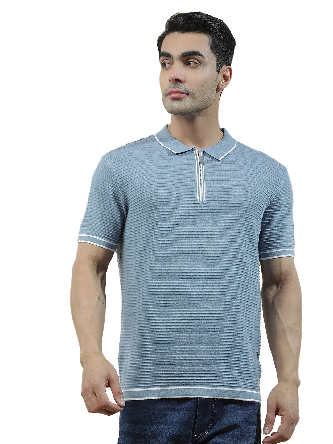 T-Shirt for Men | Breathable & Soft with Color Fastness Regular Fit Polo Neck Poly Cotton Fabric Solid Pattern - Image 9