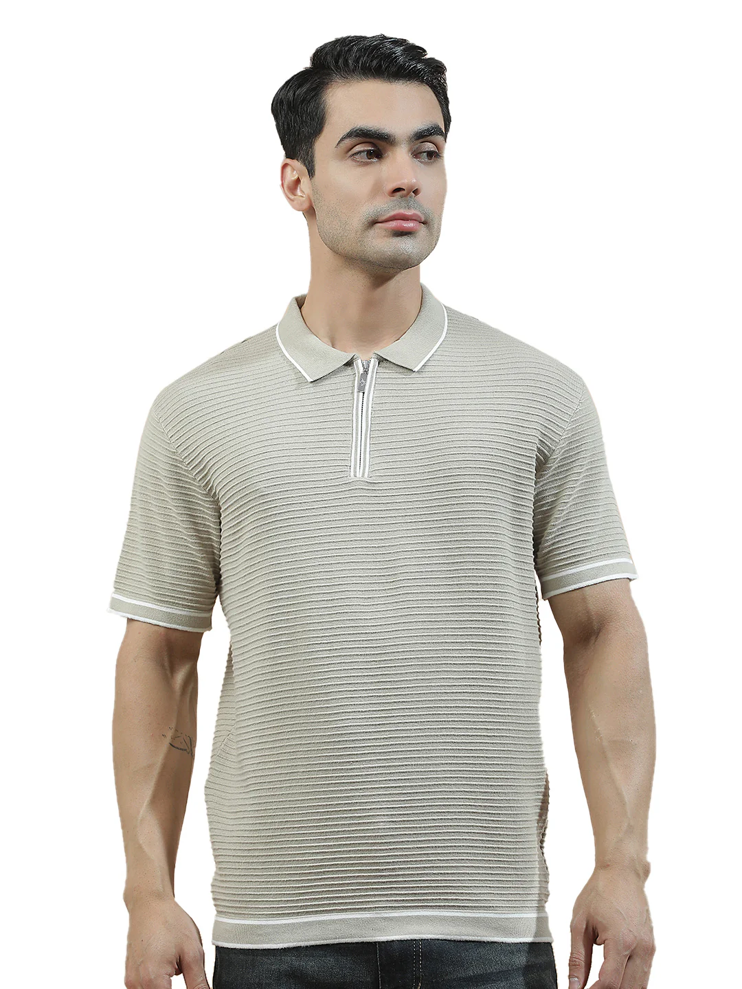 T-Shirt for Men | Breathable & Soft with Color Fastness Regular Fit Polo Neck Poly Cotton Fabric Solid Pattern - Image 9