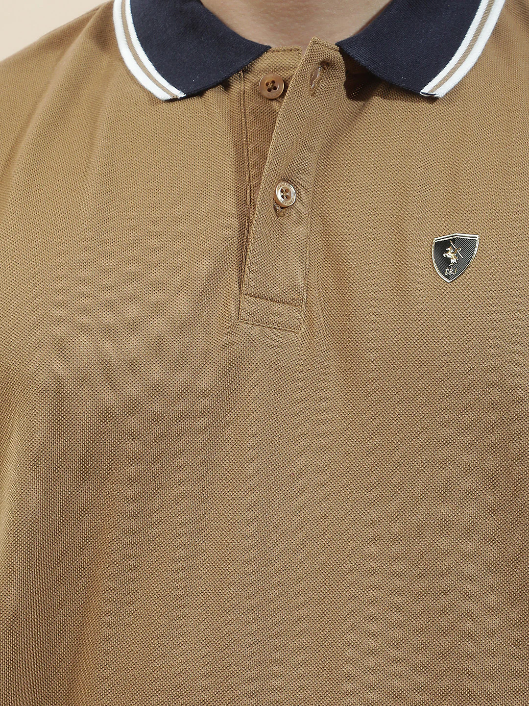 T-Shirt for Men | Breathable & Soft with Color Fastness Regular Fit Polo Neck Poly Cotton Fabric Solid Pattern - Image 7