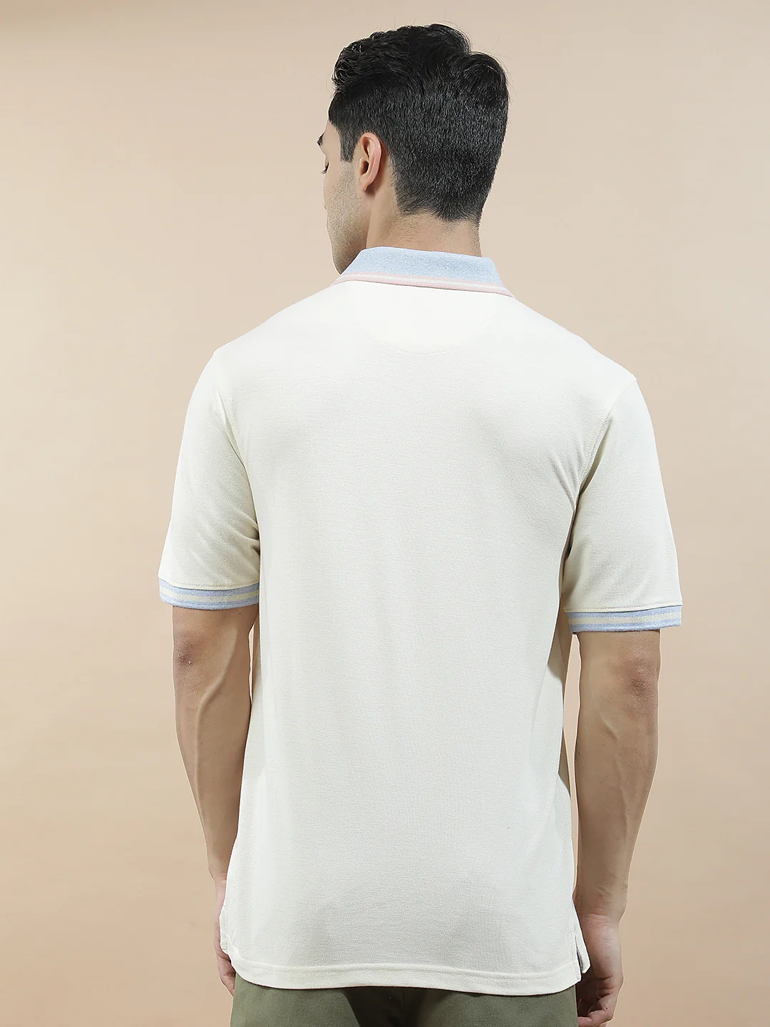 T-Shirt for Men | Breathable & Soft with Color Fastness Regular Fit Polo Neck Poly Cotton Fabric Solid Pattern - Image 4