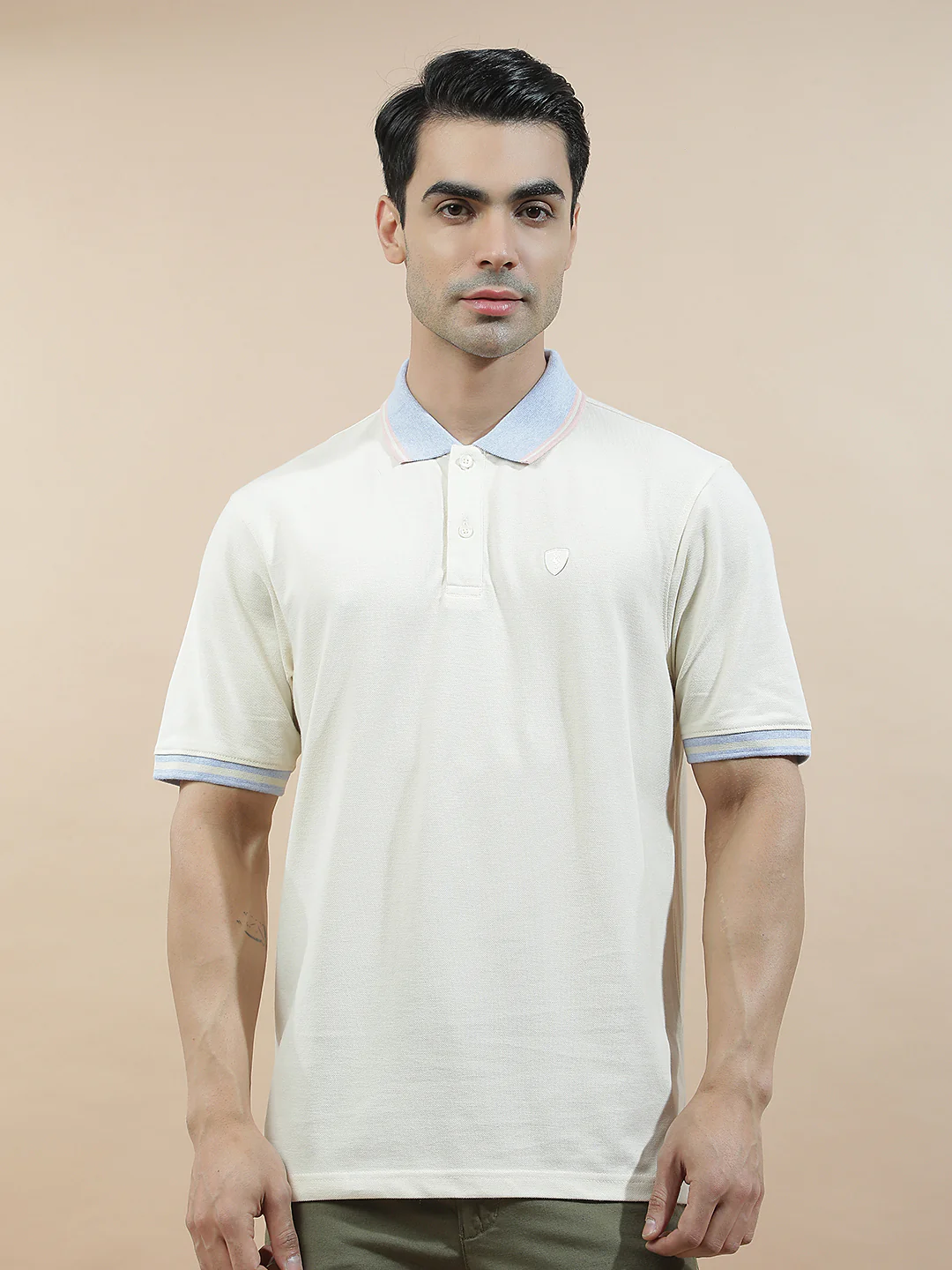 T-Shirt for Men | Breathable & Soft with Color Fastness Regular Fit Polo Neck Poly Cotton Fabric Solid Pattern - Image 5