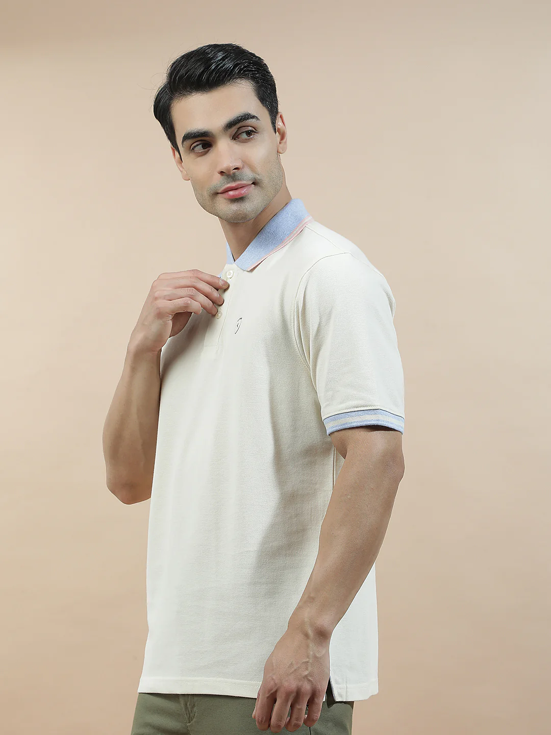 T-Shirt for Men | Breathable & Soft with Color Fastness Regular Fit Polo Neck Poly Cotton Fabric Solid Pattern - Image 6