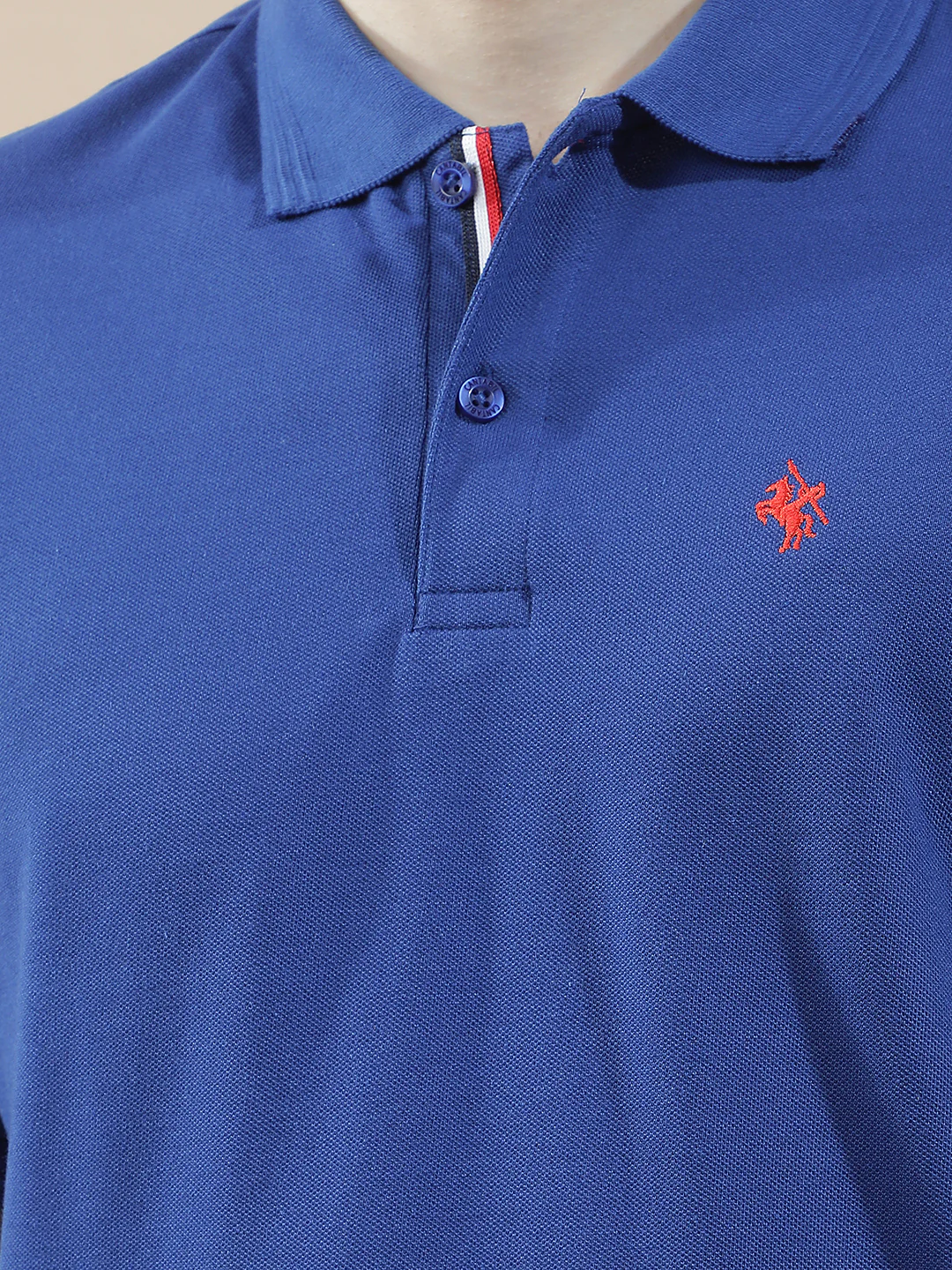 T-Shirt for Men | Breathable & Soft with Color Fastness Regular Fit Polo Neck Poly Cotton Fabric Solid Pattern - Image 7