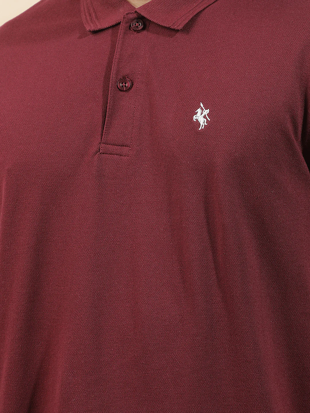 T-Shirt for Men | Breathable & Soft with Color Fastness Regular Fit Polo Neck Poly Cotton Fabric Solid Pattern - Image 6