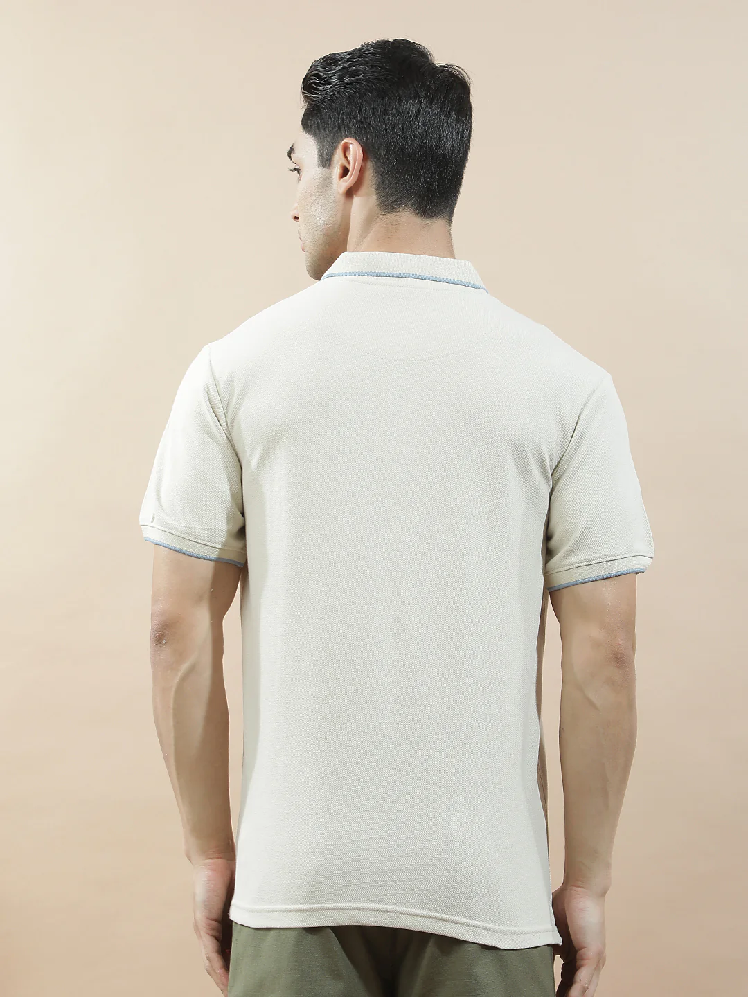 T-Shirt for Men | Breathable & Soft with Color Fastness Regular Fit Polo Neck Poly Cotton Fabric Solid Pattern - Image 4