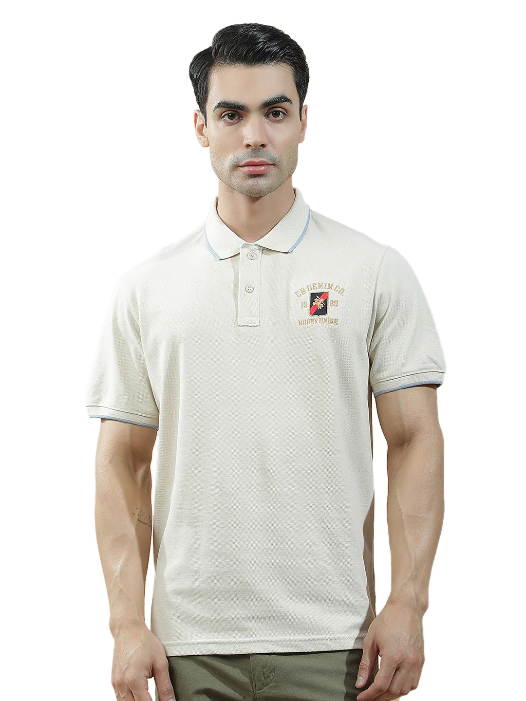 T-Shirt for Men | Breathable & Soft with Color Fastness Regular Fit Polo Neck Poly Cotton Fabric Solid Pattern - Image 6