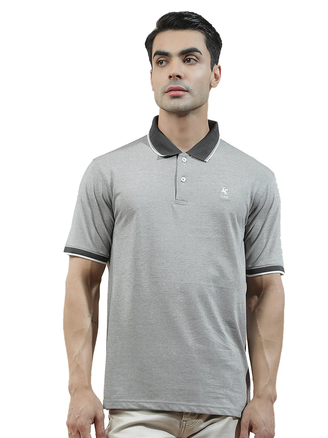T-Shirt for Men | Breathable & Soft with Color Fastness Regular Fit Polo Neck Poly Cotton Fabric Solid Pattern - Image 9