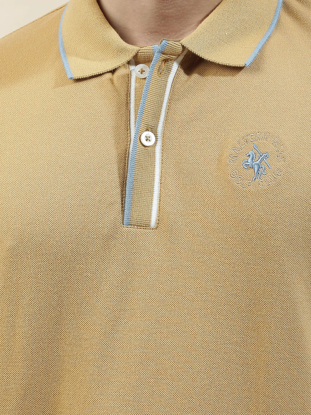 T-Shirt for Men | Breathable & Soft with Color Fastness Regular Fit Polo Neck Poly Cotton Fabric Solid Pattern - Image 6