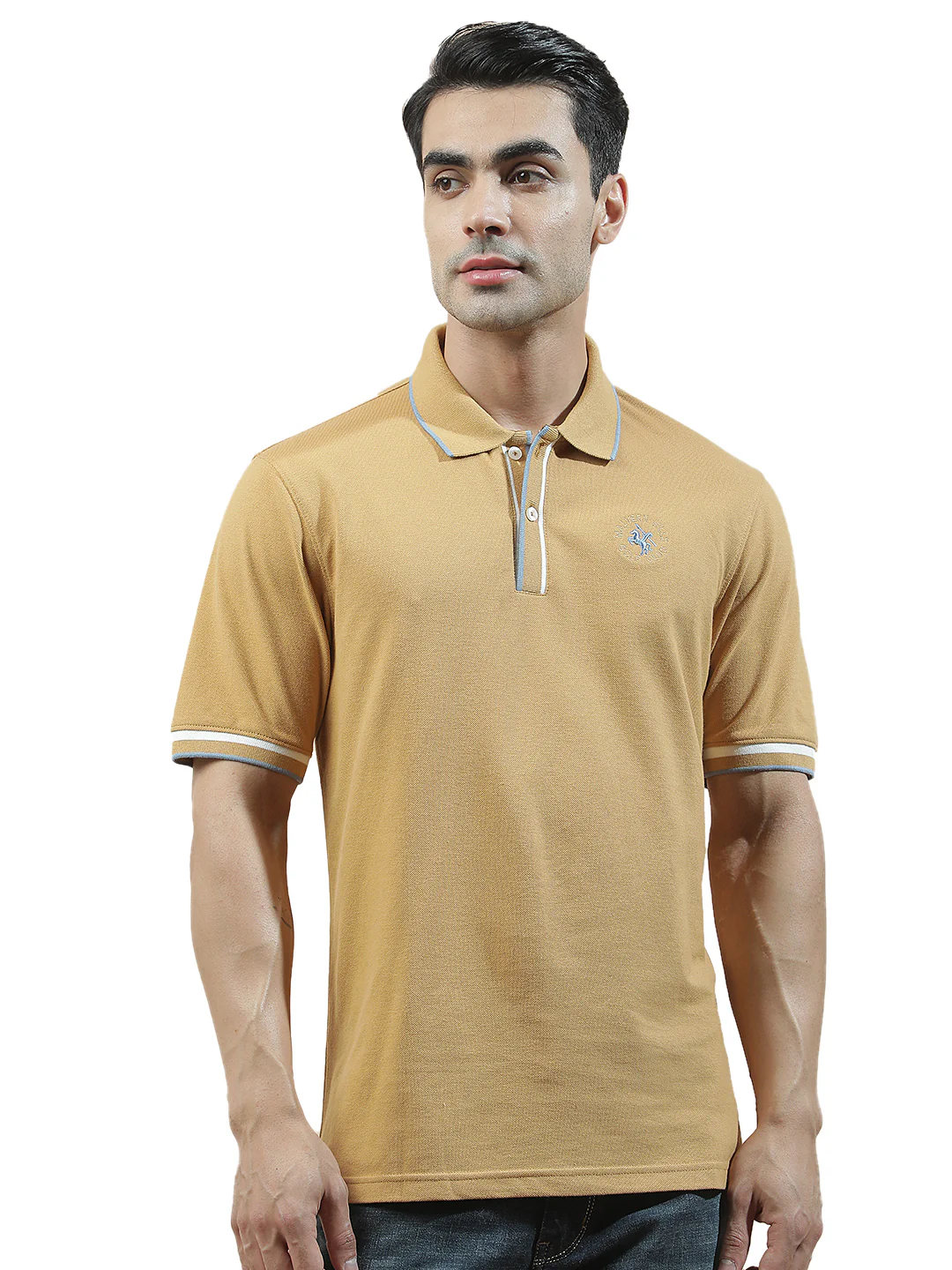 T-Shirt for Men | Breathable & Soft with Color Fastness Regular Fit Polo Neck Poly Cotton Fabric Solid Pattern - Image 7