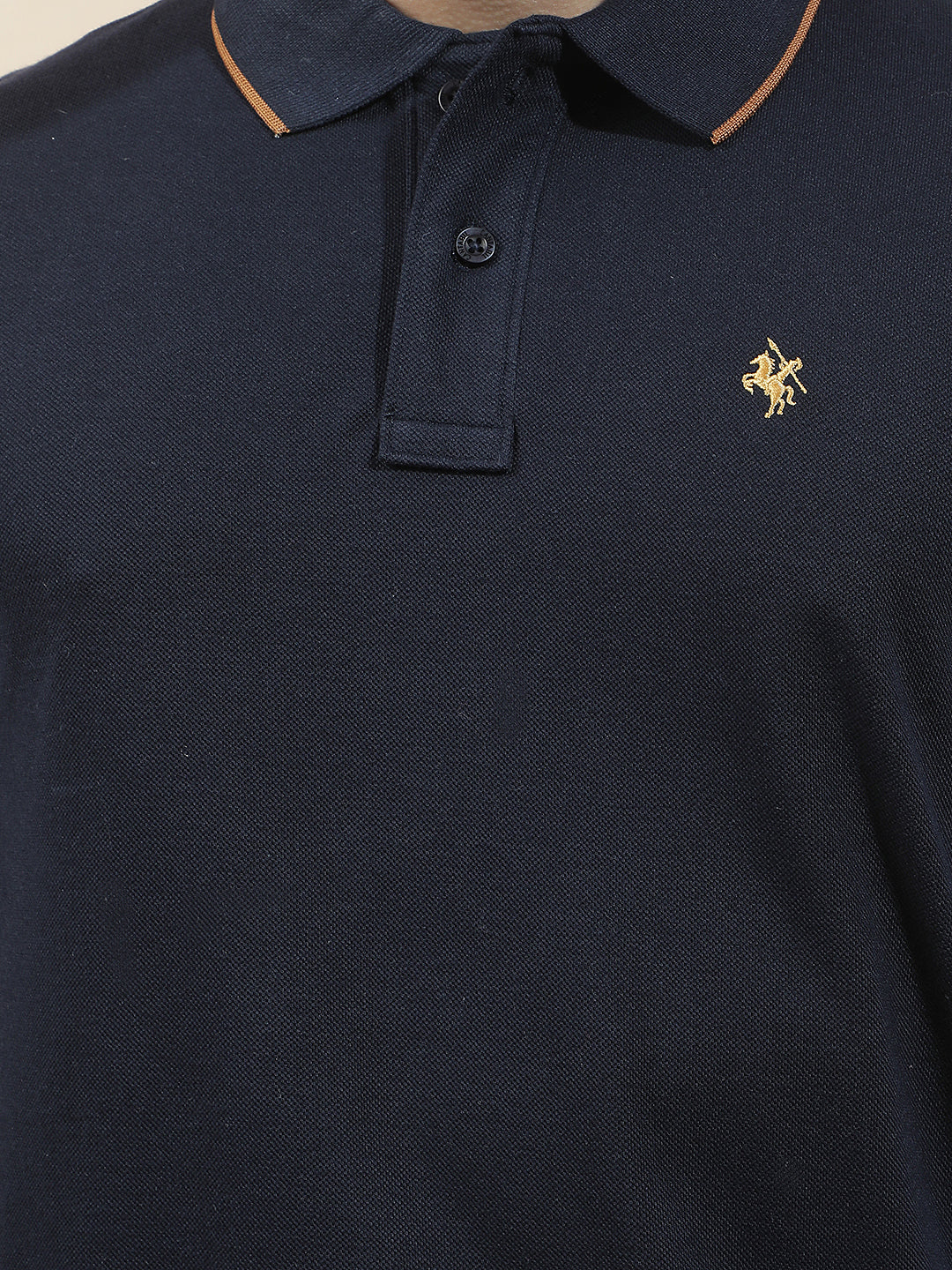 T-Shirt for Men | Breathable & Soft with Color Fastness Regular Fit Polo Neck Poly Cotton Fabric Solid Pattern - Image 9