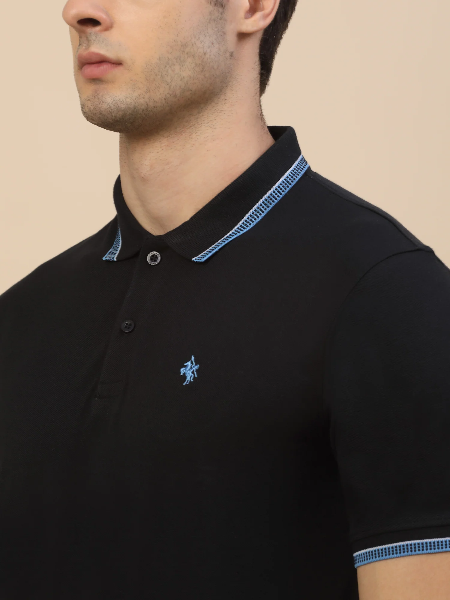 T-Shirt for Men | Breathable & Soft with Color Fastness Regular Fit Polo Neck Poly Cotton Fabric Solid Pattern - Image 6