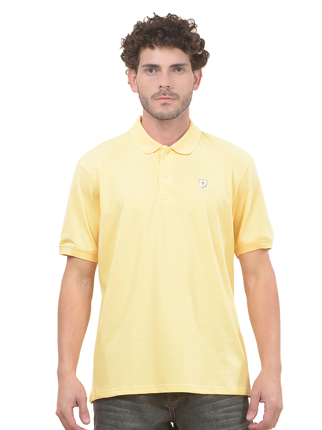 T-Shirt for Men | Breathable & Soft with Color Fastness Regular Fit Polo Neck Poly Cotton Fabric Solid Pattern - Image 2
