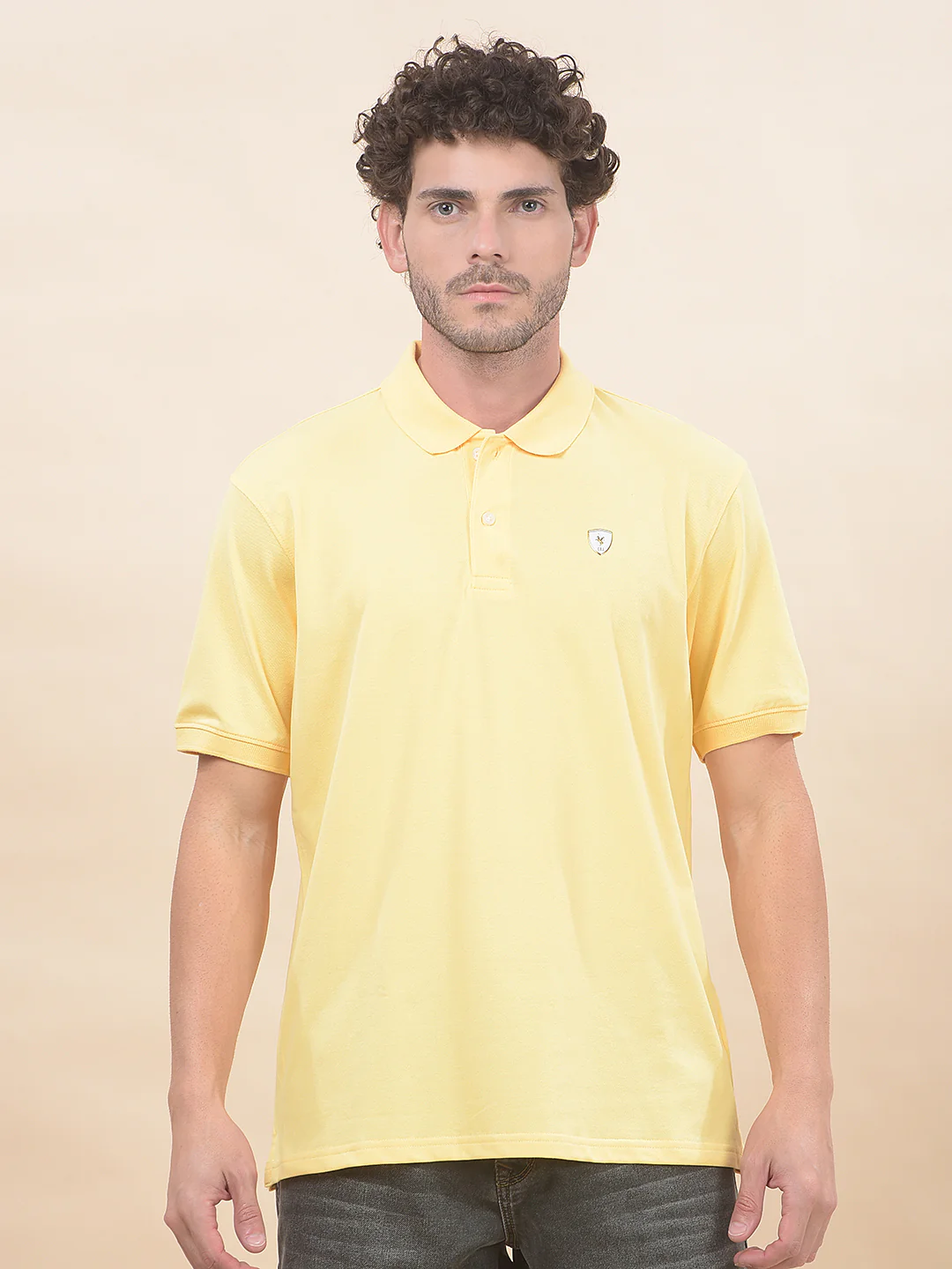 T-Shirt for Men | Breathable & Soft with Color Fastness Regular Fit Polo Neck Poly Cotton Fabric Solid Pattern - Image 5