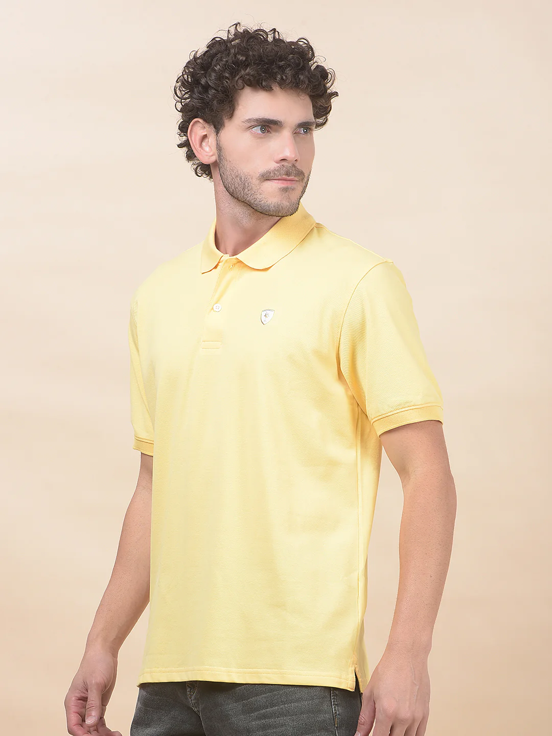 T-Shirt for Men | Breathable & Soft with Color Fastness Regular Fit Polo Neck Poly Cotton Fabric Solid Pattern - Image 6