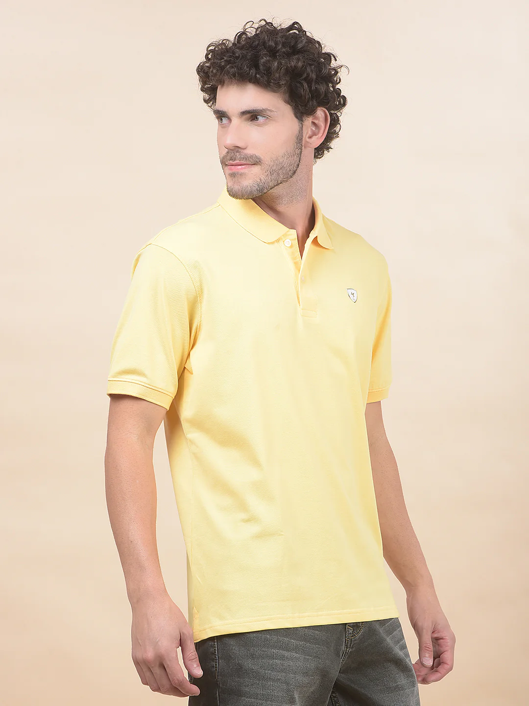 T-Shirt for Men | Breathable & Soft with Color Fastness Regular Fit Polo Neck Poly Cotton Fabric Solid Pattern - Image 7