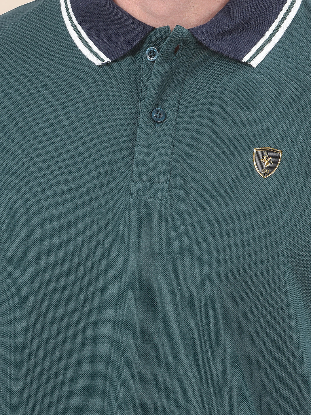 T-Shirt for Men | Breathable & Soft with Color Fastness Regular Fit Polo Neck Poly Cotton Fabric Solid Pattern - Image 8