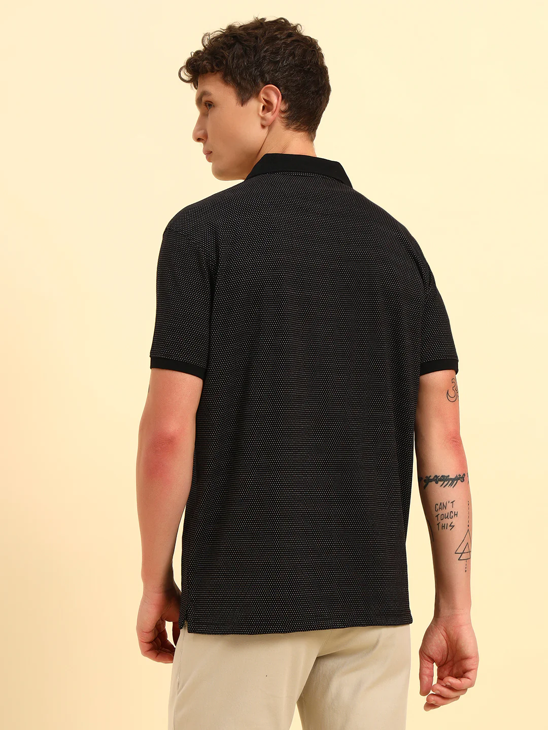 T-Shirt for Men | Breathable & Soft with Color Fastness Regular Fit Polo Neck Poly Cotton Fabric Printed Pattern - Image 8