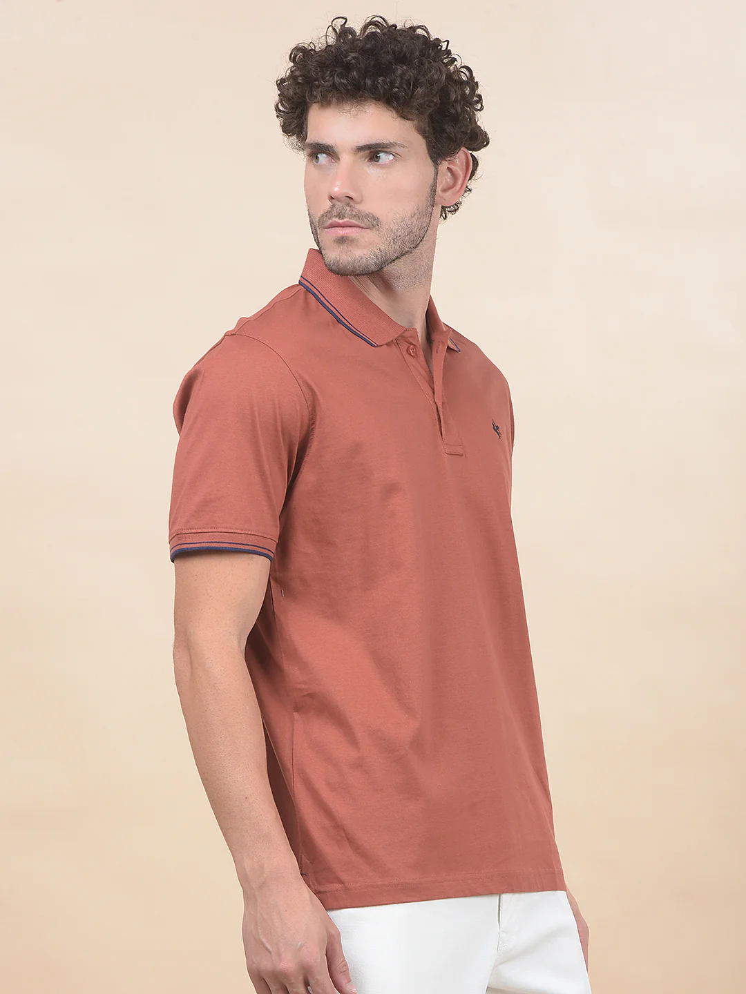 T-Shirt for Men | Breathable & Soft with Color Fastness Regular Fit Polo Neck Pure Cotton Fabric Solid Pattern - Image 5