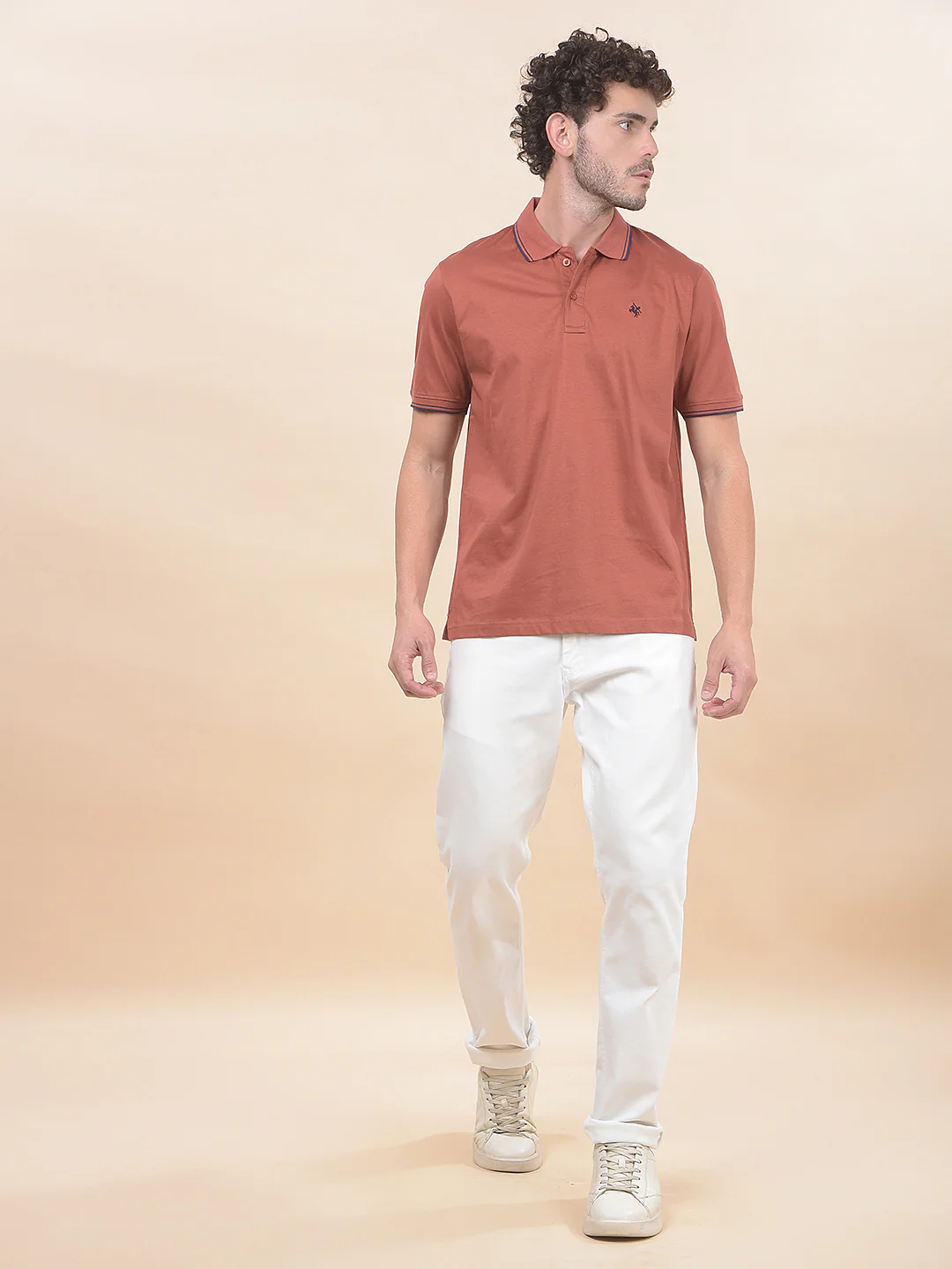 T-Shirt for Men | Breathable & Soft with Color Fastness Regular Fit Polo Neck Pure Cotton Fabric Solid Pattern - Image 7