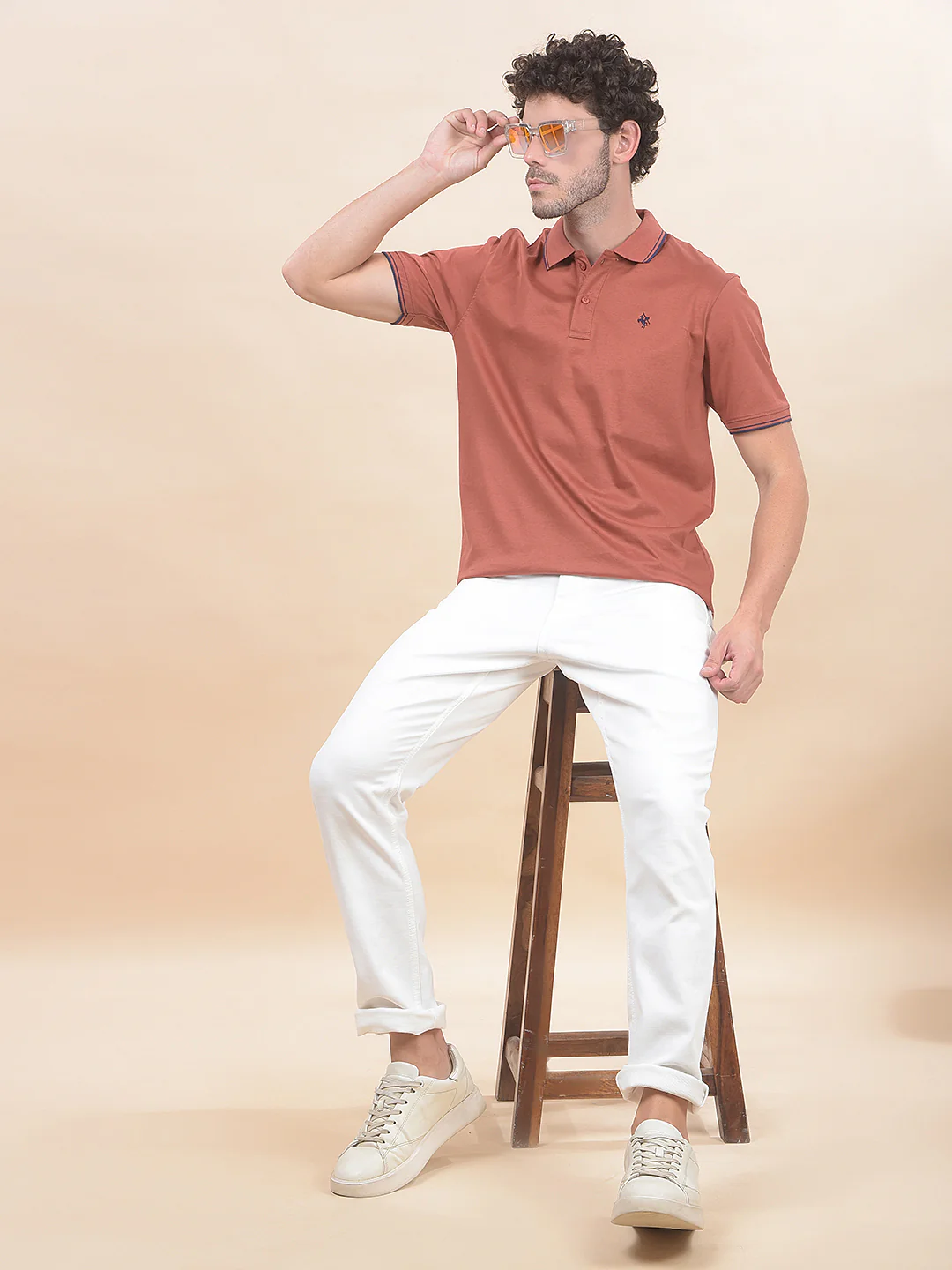 T-Shirt for Men | Breathable & Soft with Color Fastness Regular Fit Polo Neck Pure Cotton Fabric Solid Pattern - Image 8