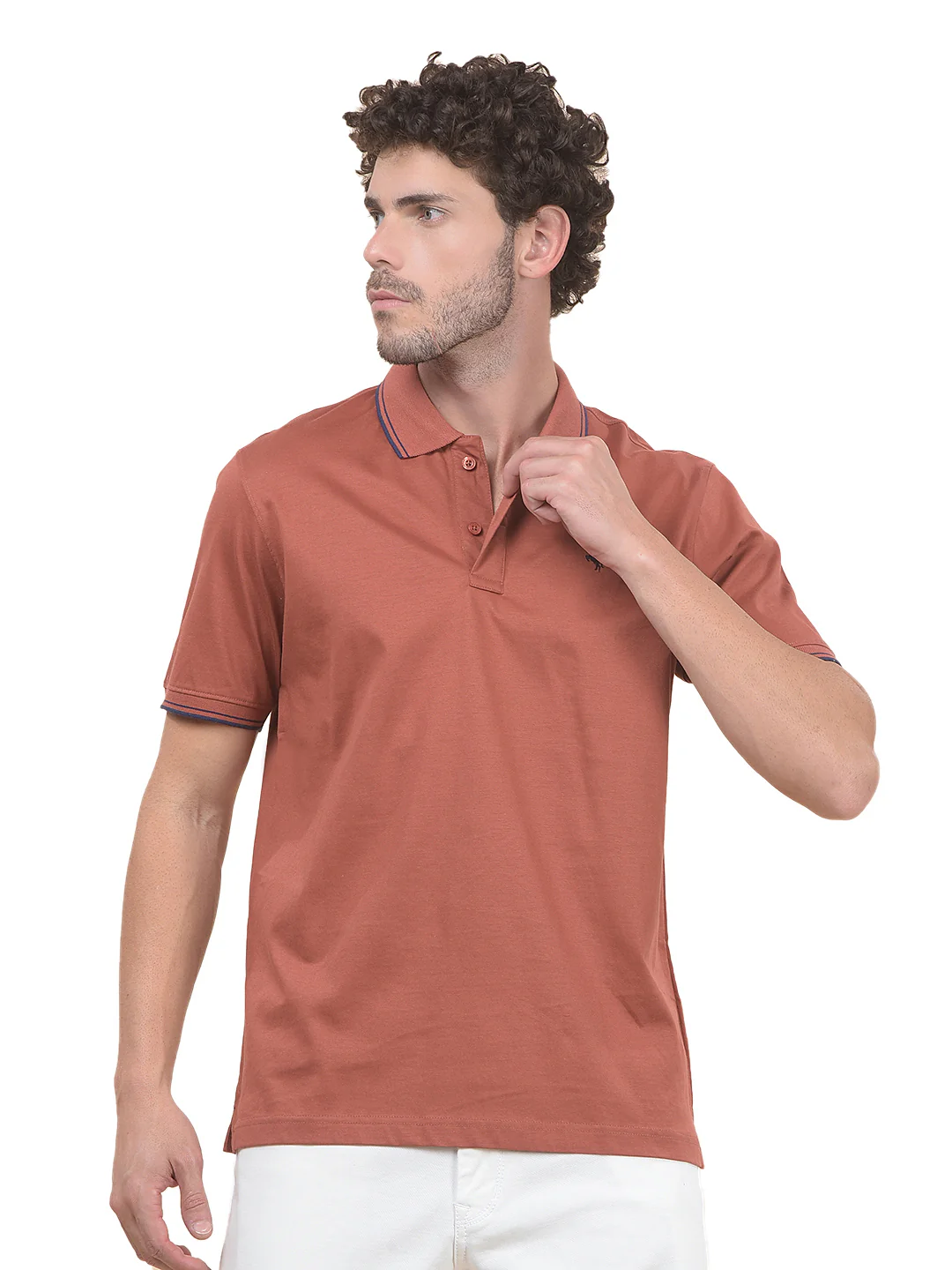 T-Shirt for Men | Breathable & Soft with Color Fastness Regular Fit Polo Neck Pure Cotton Fabric Solid Pattern - Image 9