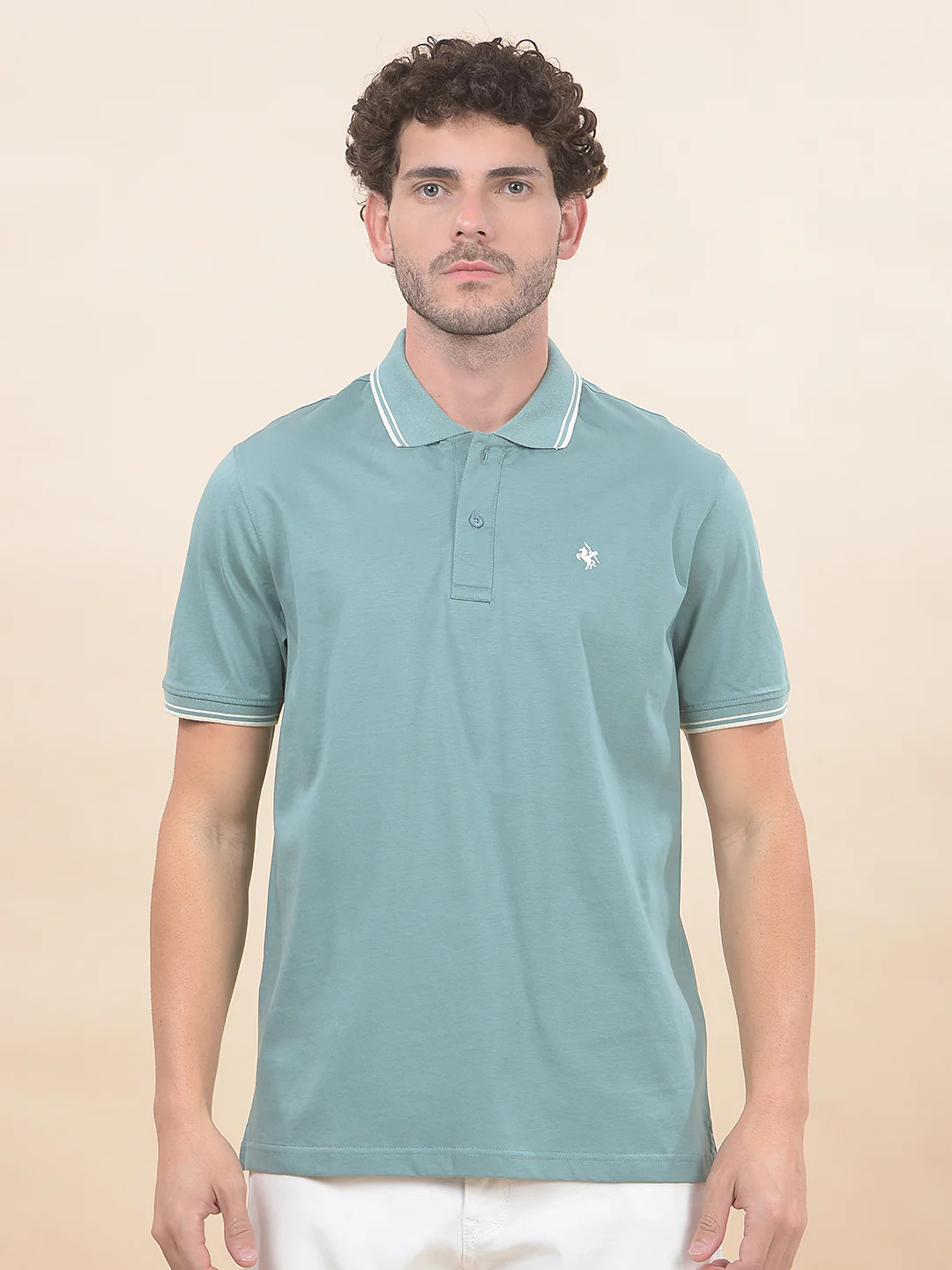 T-Shirt for Men | Breathable & Soft with Color Fastness Regular Fit Polo Neck Pure Cotton Fabric Solid Pattern - Image 3