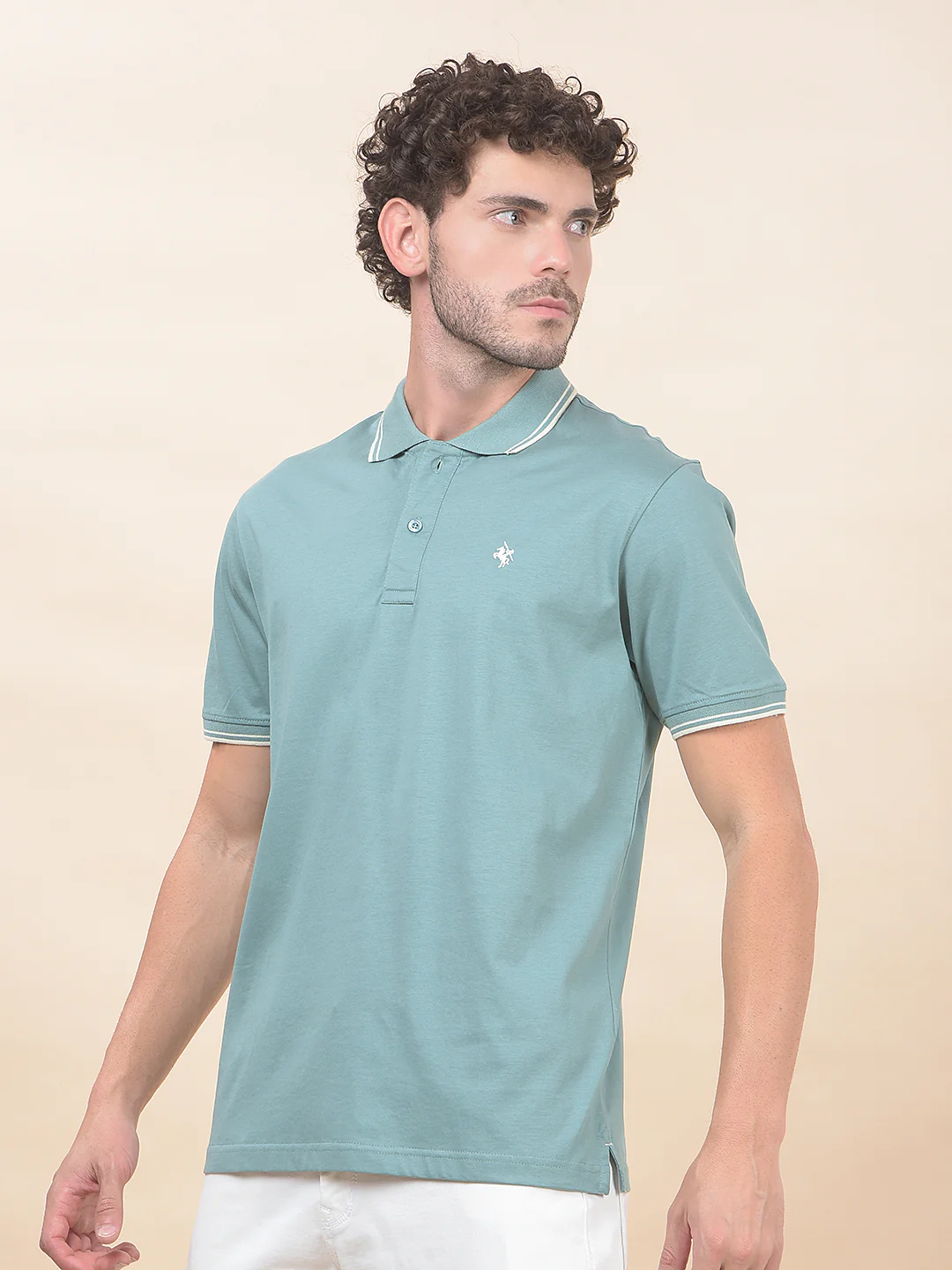 T-Shirt for Men | Breathable & Soft with Color Fastness Regular Fit Polo Neck Pure Cotton Fabric Solid Pattern - Image 4