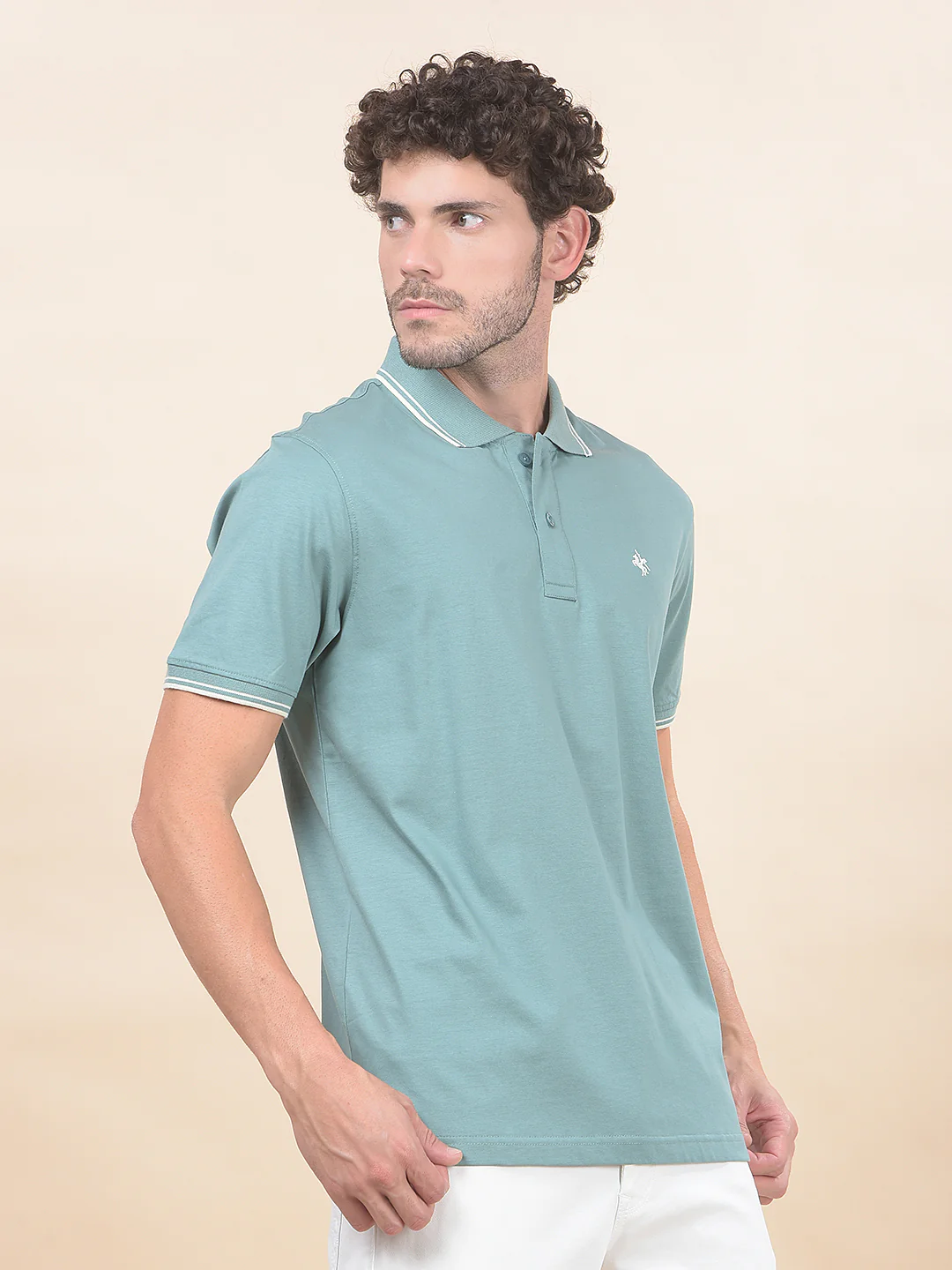 T-Shirt for Men | Breathable & Soft with Color Fastness Regular Fit Polo Neck Pure Cotton Fabric Solid Pattern - Image 5