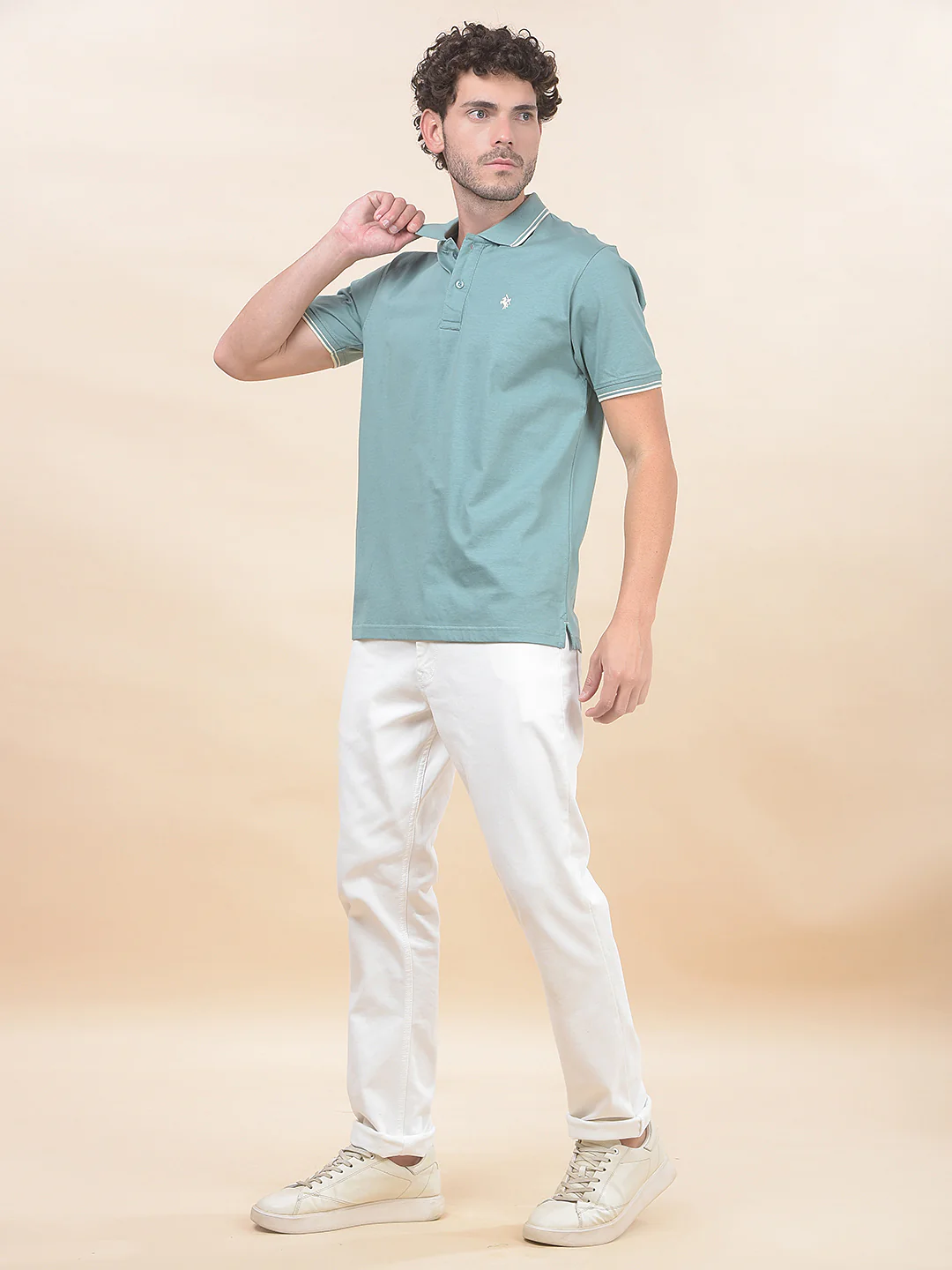 T-Shirt for Men | Breathable & Soft with Color Fastness Regular Fit Polo Neck Pure Cotton Fabric Solid Pattern - Image 7