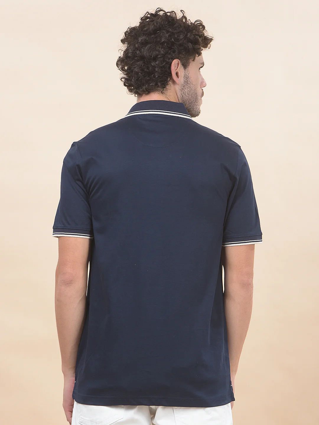 T-Shirt for Men | Breathable & Soft with Color Fastness Regular Fit Polo Neck Pure Cotton Fabric Solid Pattern - Image 3