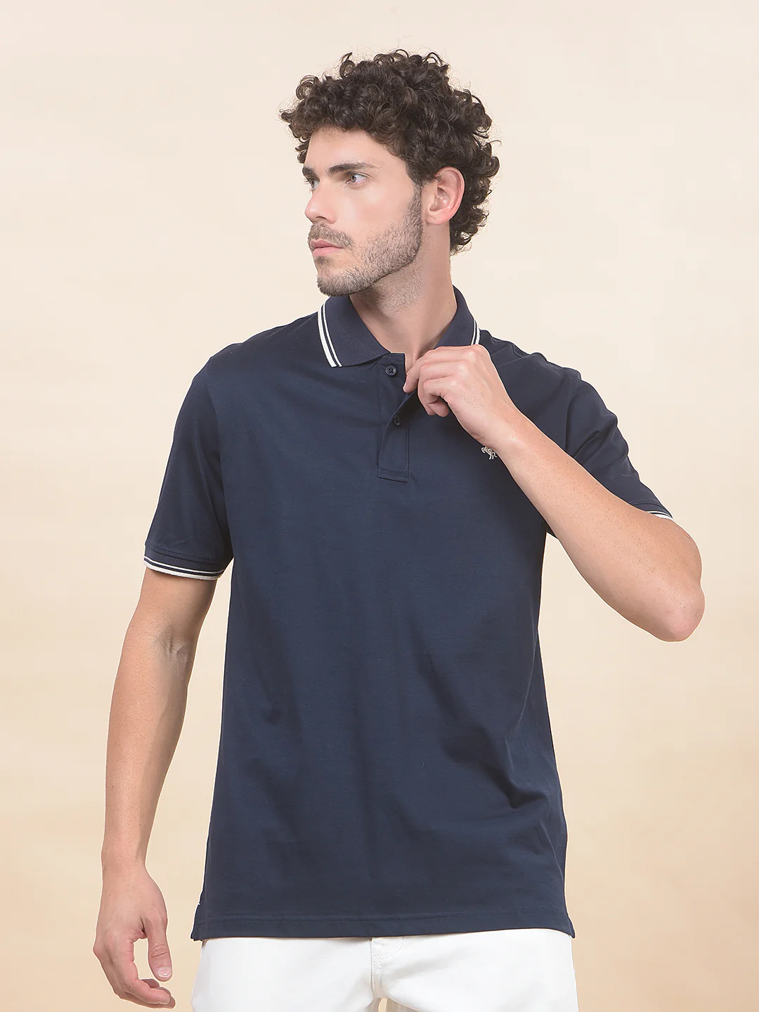 T-Shirt for Men | Breathable & Soft with Color Fastness Regular Fit Polo Neck Pure Cotton Fabric Solid Pattern - Image 4