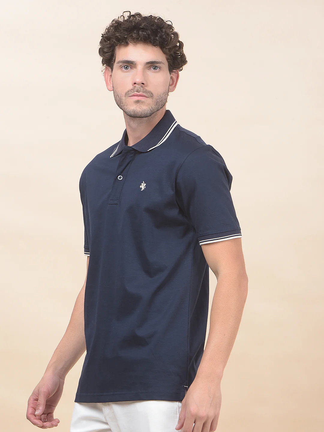 T-Shirt for Men | Breathable & Soft with Color Fastness Regular Fit Polo Neck Pure Cotton Fabric Solid Pattern - Image 5