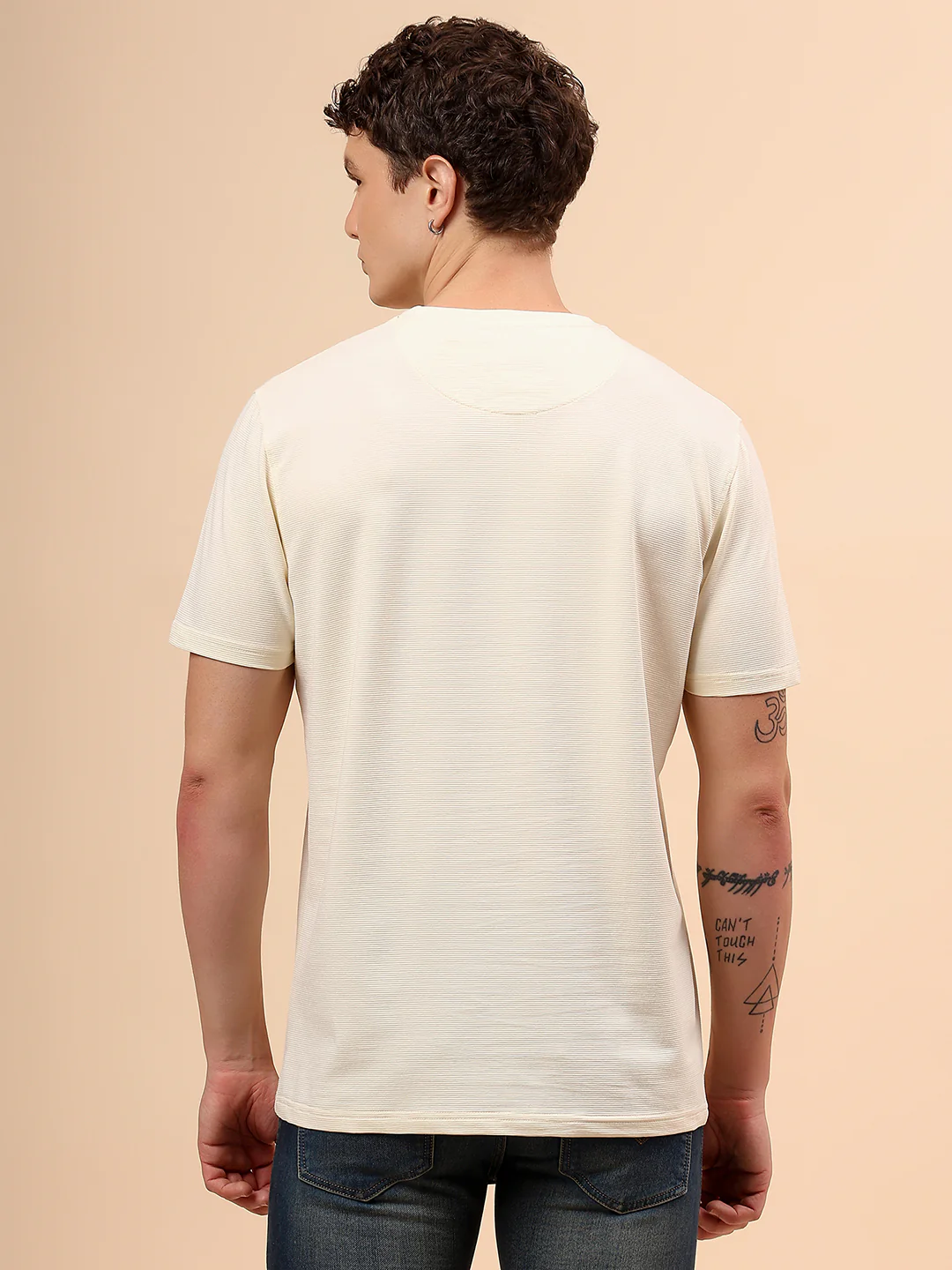 T-Shirt for Men | Breathable & Soft with Color Fastness Regular Fit Round Neck Poly Cotton Fabric Colour Block Pattern - Image 6