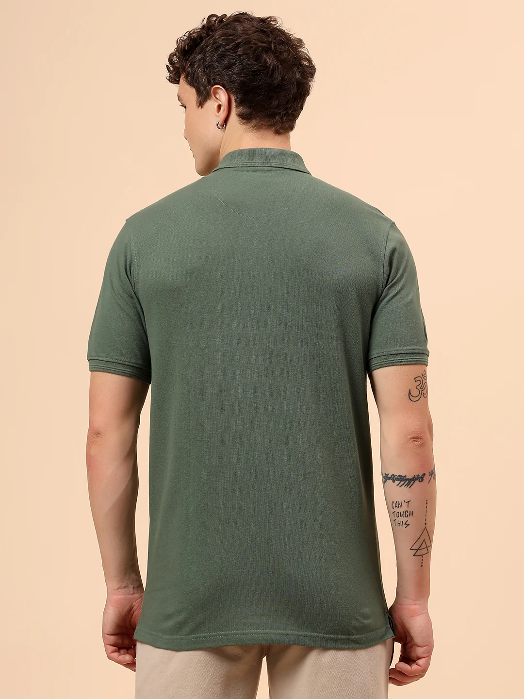 T-Shirt for Men | Breathable & Soft with Color Fastness Regular Fit Polo Neck Poly Cotton Fabric Solid Pattern - Image 6