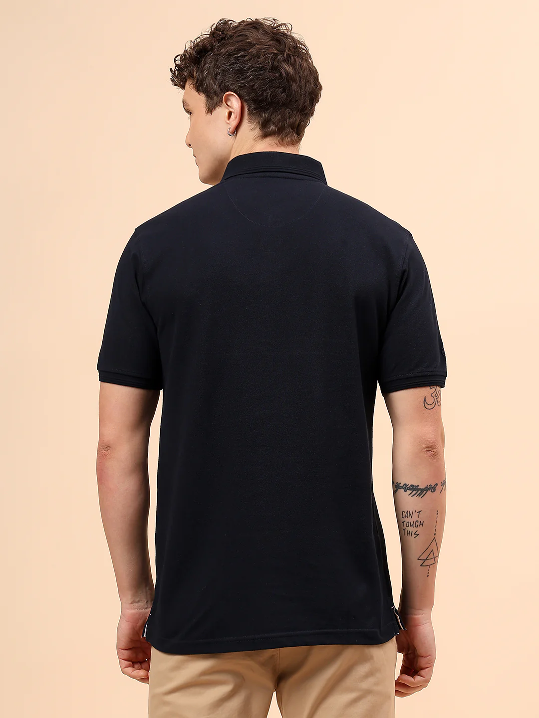 T-Shirt for Men | Breathable & Soft with Color Fastness Regular Fit Polo Neck Poly Cotton Fabric Solid Pattern - Image 6