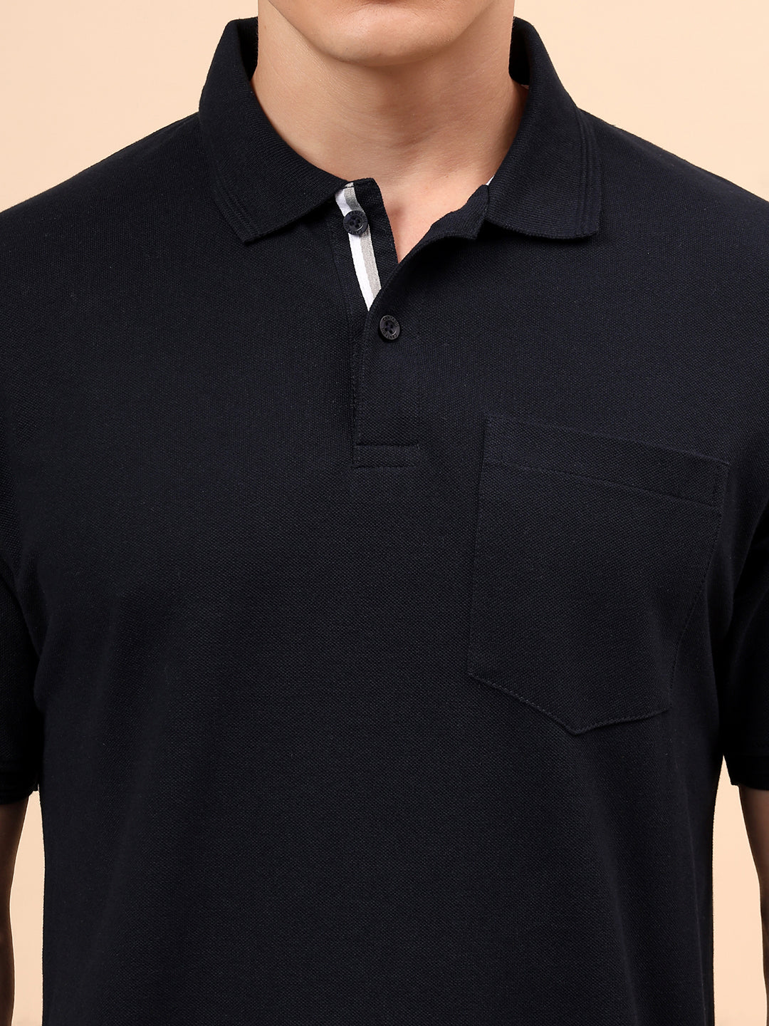 T-Shirt for Men | Breathable & Soft with Color Fastness Regular Fit Polo Neck Poly Cotton Fabric Solid Pattern - Image 7