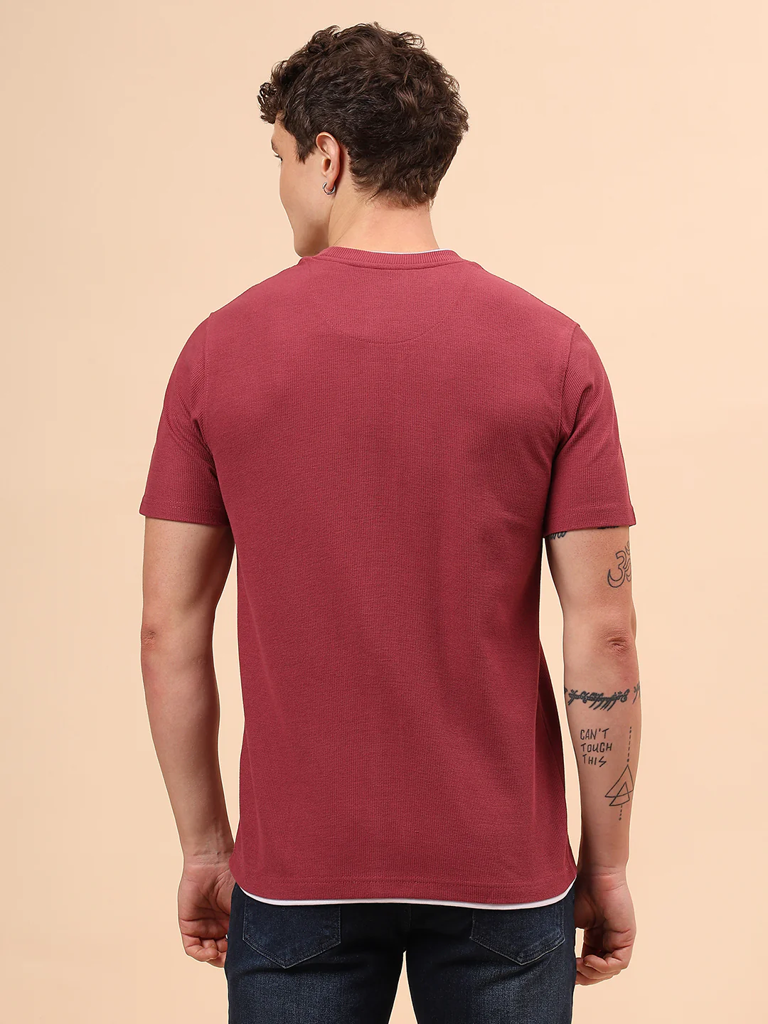 T-Shirt for Men | Breathable & Soft with Color Fastness Regular Fit Round Neck Poly Cotton Fabric Solid Pattern - Image 6