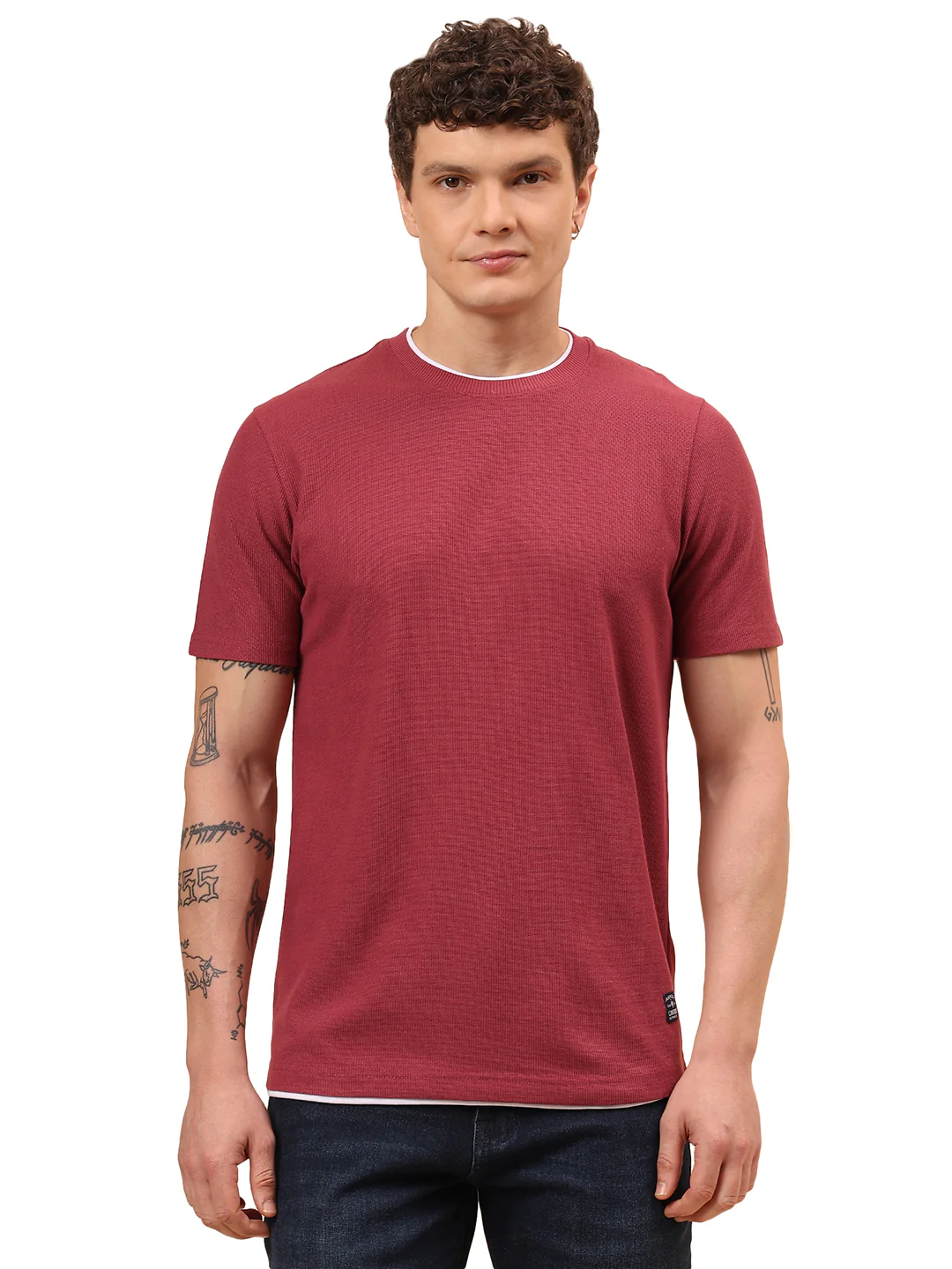 T-Shirt for Men | Breathable & Soft with Color Fastness Regular Fit Round Neck Poly Cotton Fabric Solid Pattern - Image 9