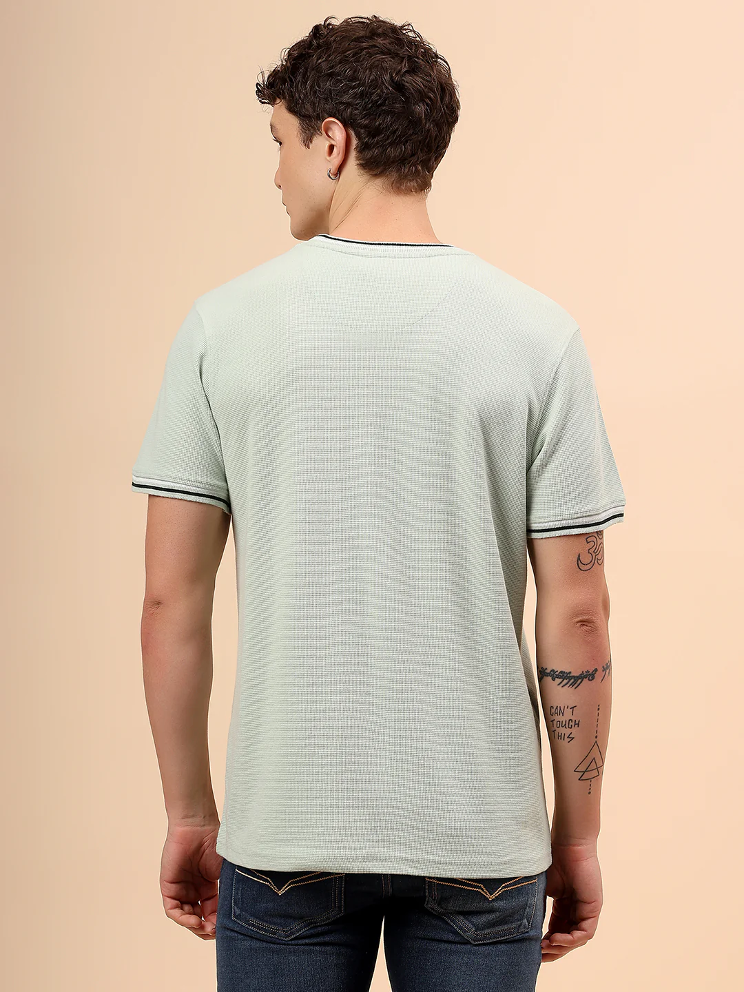 T-Shirt for Men | Breathable & Soft with Color Fastness Regular Fit Round Neck Poly Cotton Fabric Printed Pattern - Image 6