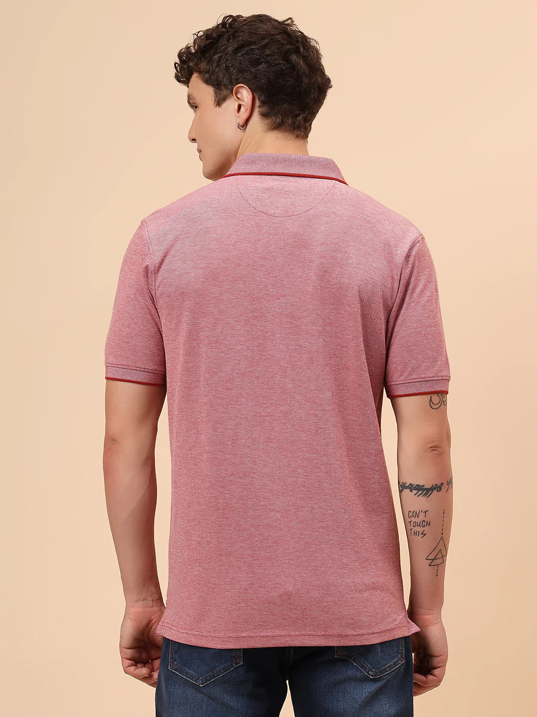 T-Shirt for Men | Breathable & Soft with Color Fastness Regular Fit Polo Neck Poly Cotton Fabric Solid Pattern - Image 6