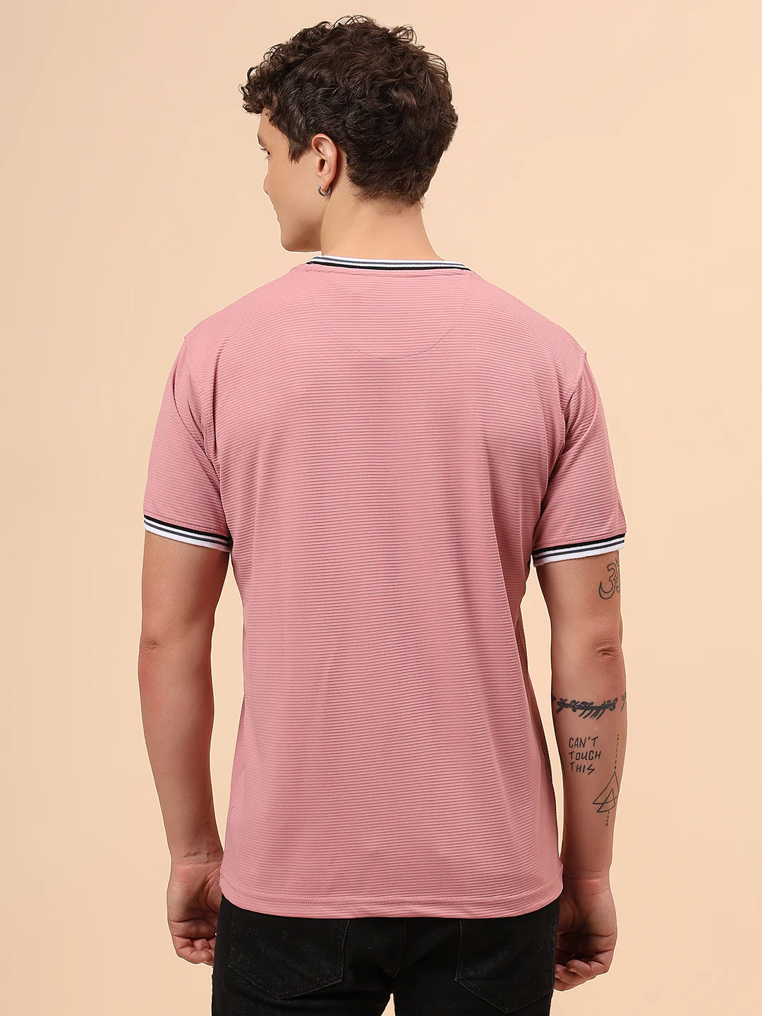 T-Shirt for Men | Breathable & Soft with Color Fastness Regular Fit Round Neck Polyester Fabric Solid Pattern - Image 6