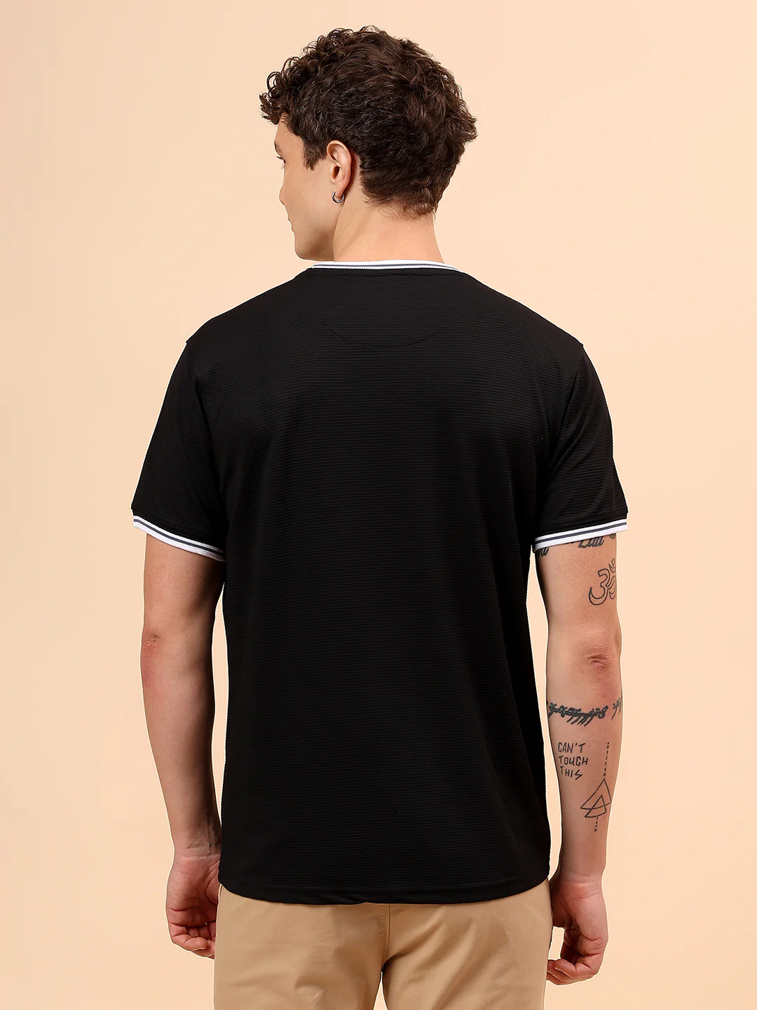 T-Shirt for Men | Breathable & Soft with Color Fastness Regular Fit Round Neck Polyester Fabric Solid Pattern - Image 6