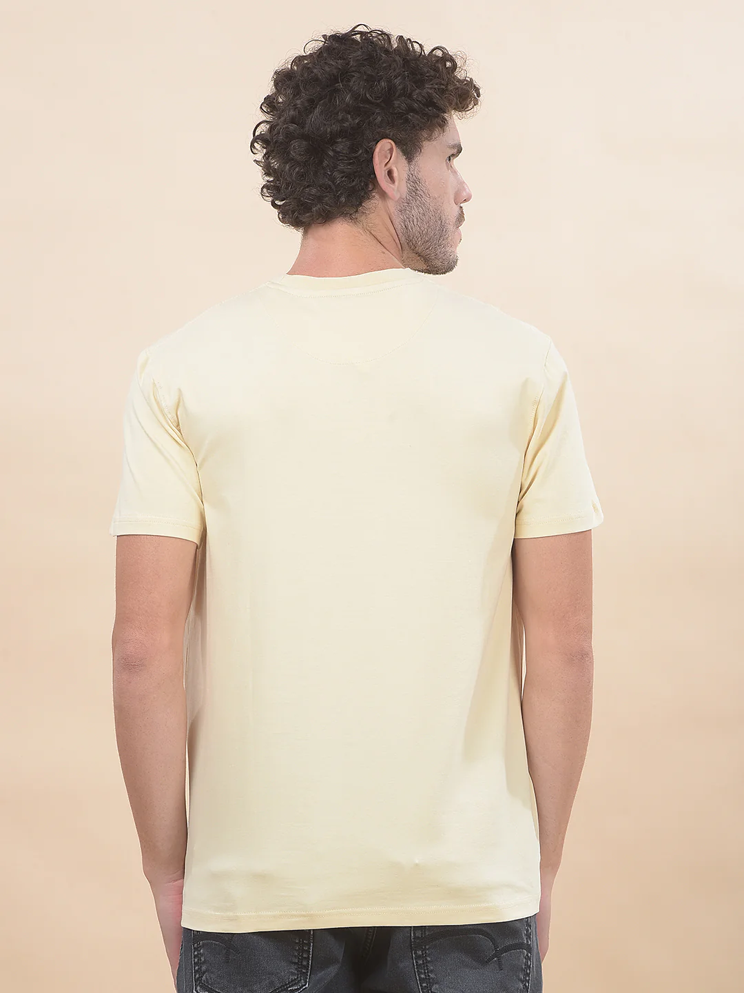 T-Shirt for Men | Breathable & Soft with Color Fastness Regular Fit Round Neck Cotton Blend Fabric Printed Pattern - Image 2