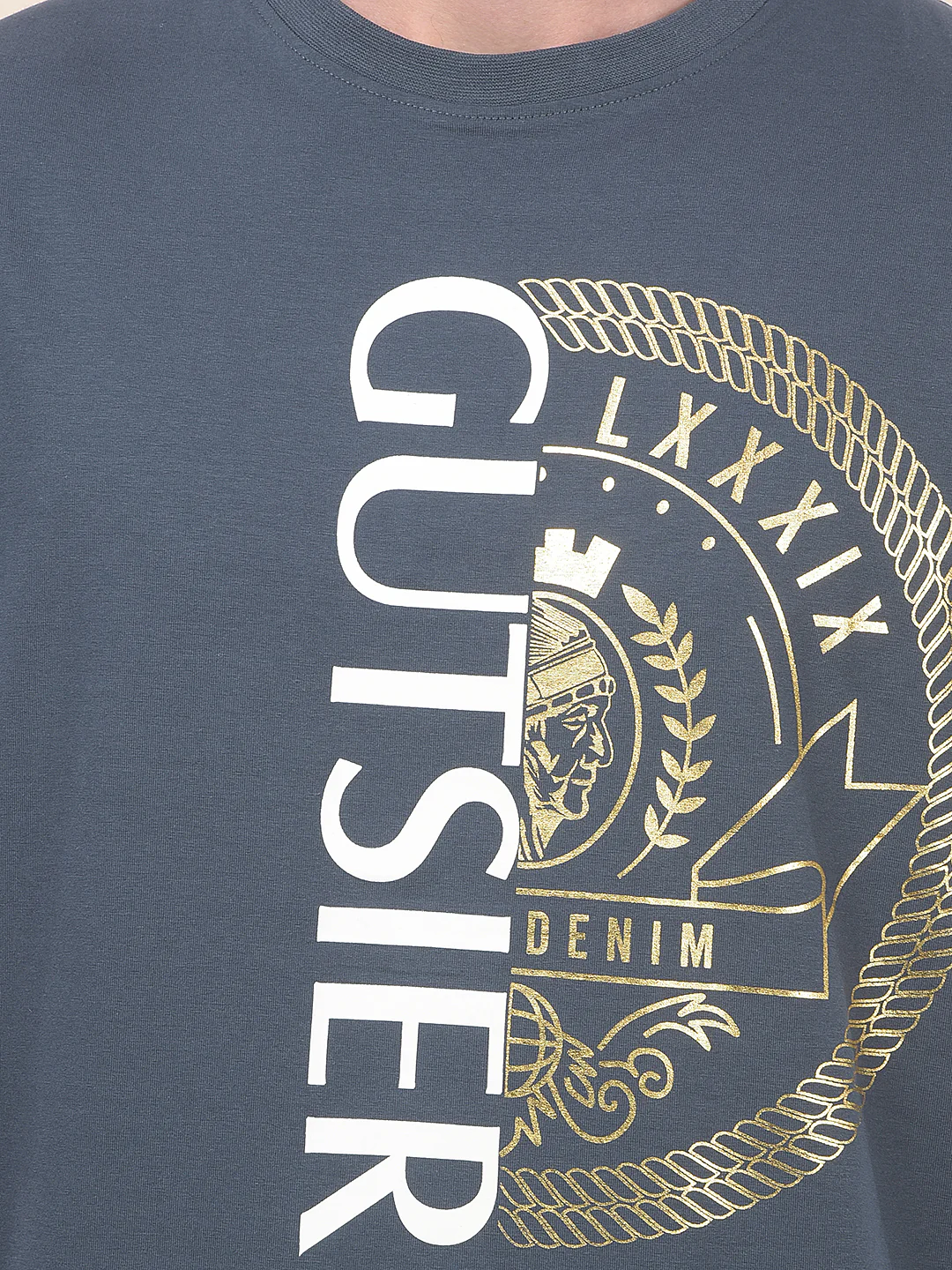 T-Shirt for Men | Breathable & Soft with Color Fastness Regular Fit Round Neck Cotton Blend Fabric Printed Pattern - Image 7