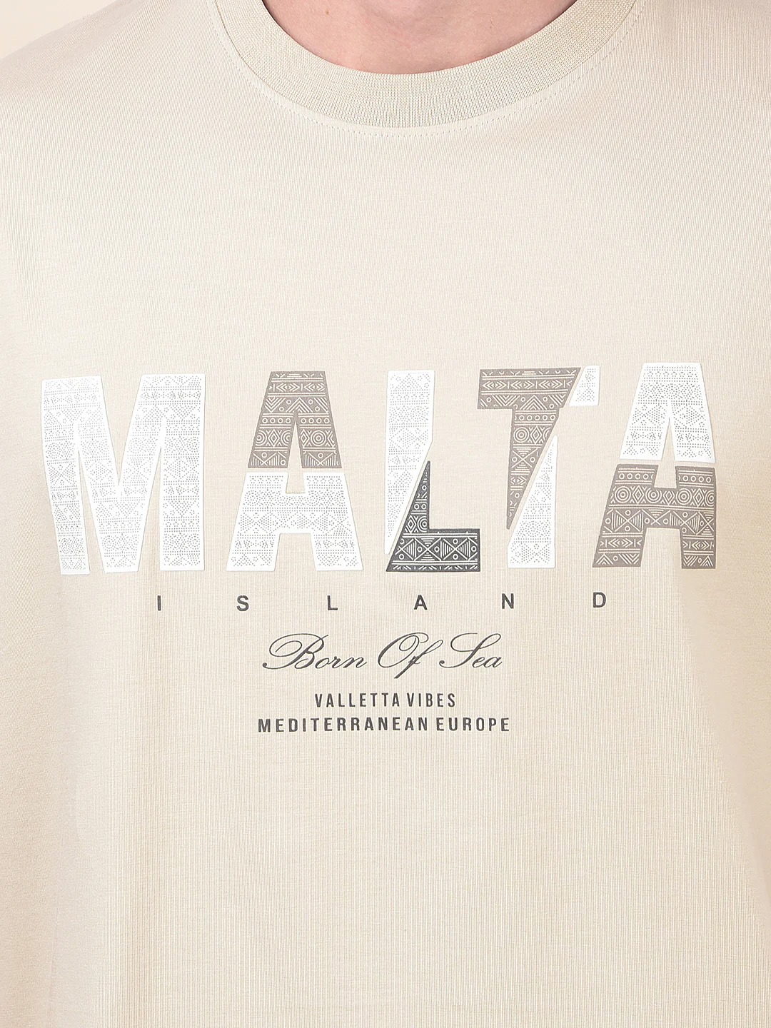 T-Shirt for Men | Breathable & Soft with Color Fastness Regular Fit Round Neck Cotton Blend Fabric Printed Pattern - Image 2