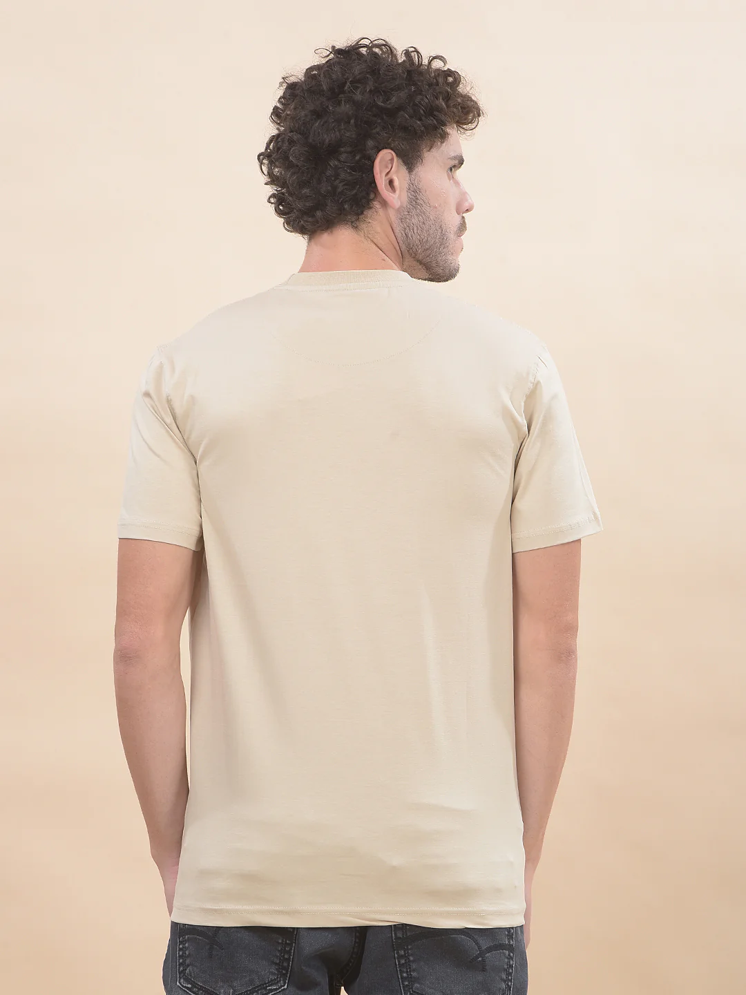 T-Shirt for Men | Breathable & Soft with Color Fastness Regular Fit Round Neck Cotton Blend Fabric Printed Pattern - Image 5