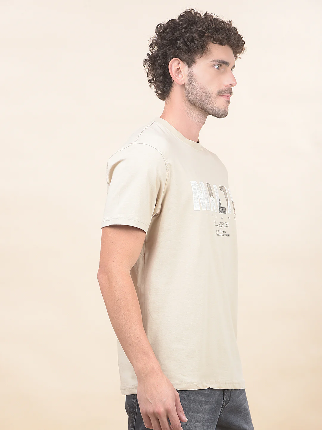 T-Shirt for Men | Breathable & Soft with Color Fastness Regular Fit Round Neck Cotton Blend Fabric Printed Pattern - Image 8