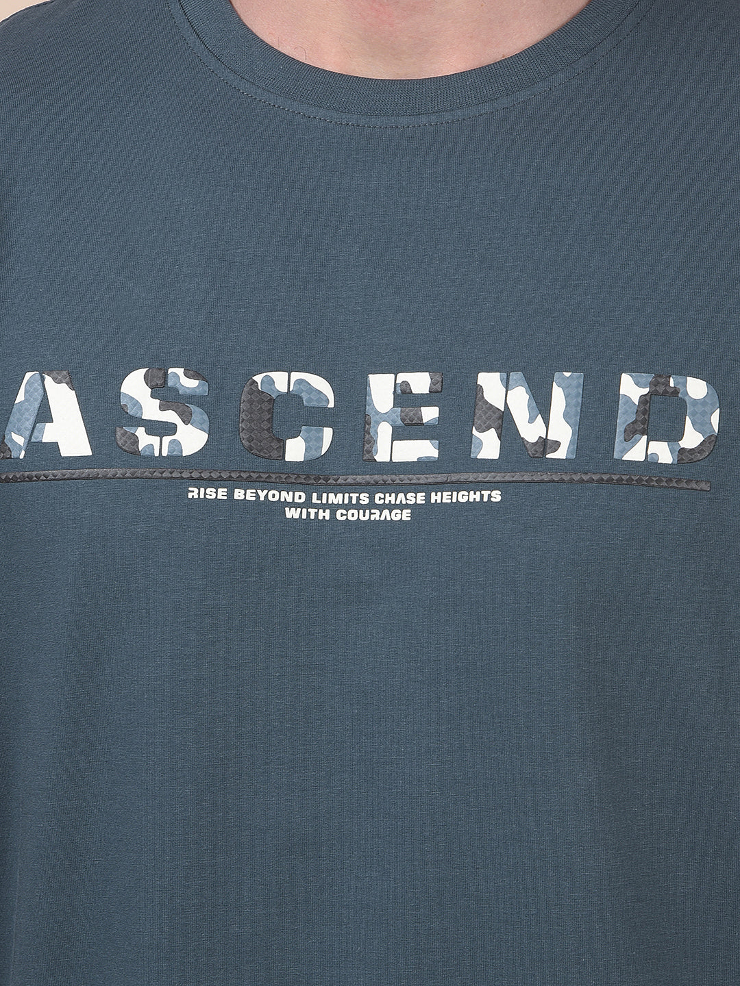 T-Shirt for Men | Breathable & Soft with Color Fastness Regular Fit Round Neck Cotton Blend Fabric Printed Pattern - Image 7