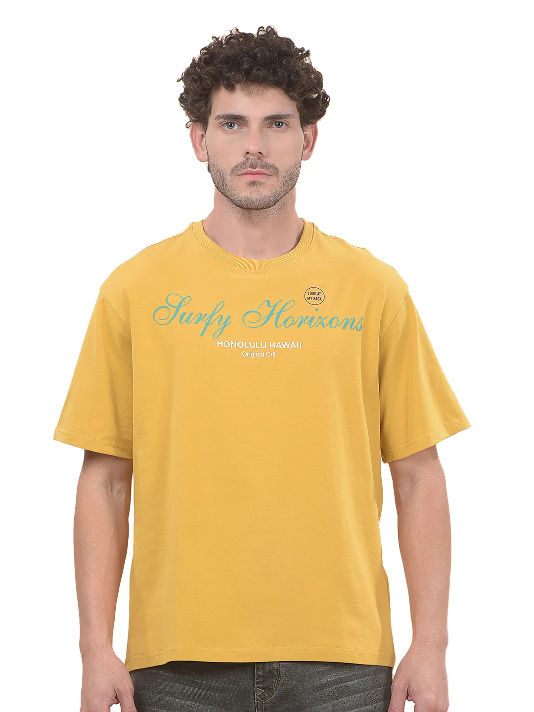 T-Shirt for Men | Breathable & Soft with Color Fastness Regular Fit Round Neck Cotton Blend Fabric Printed Pattern - Image 7